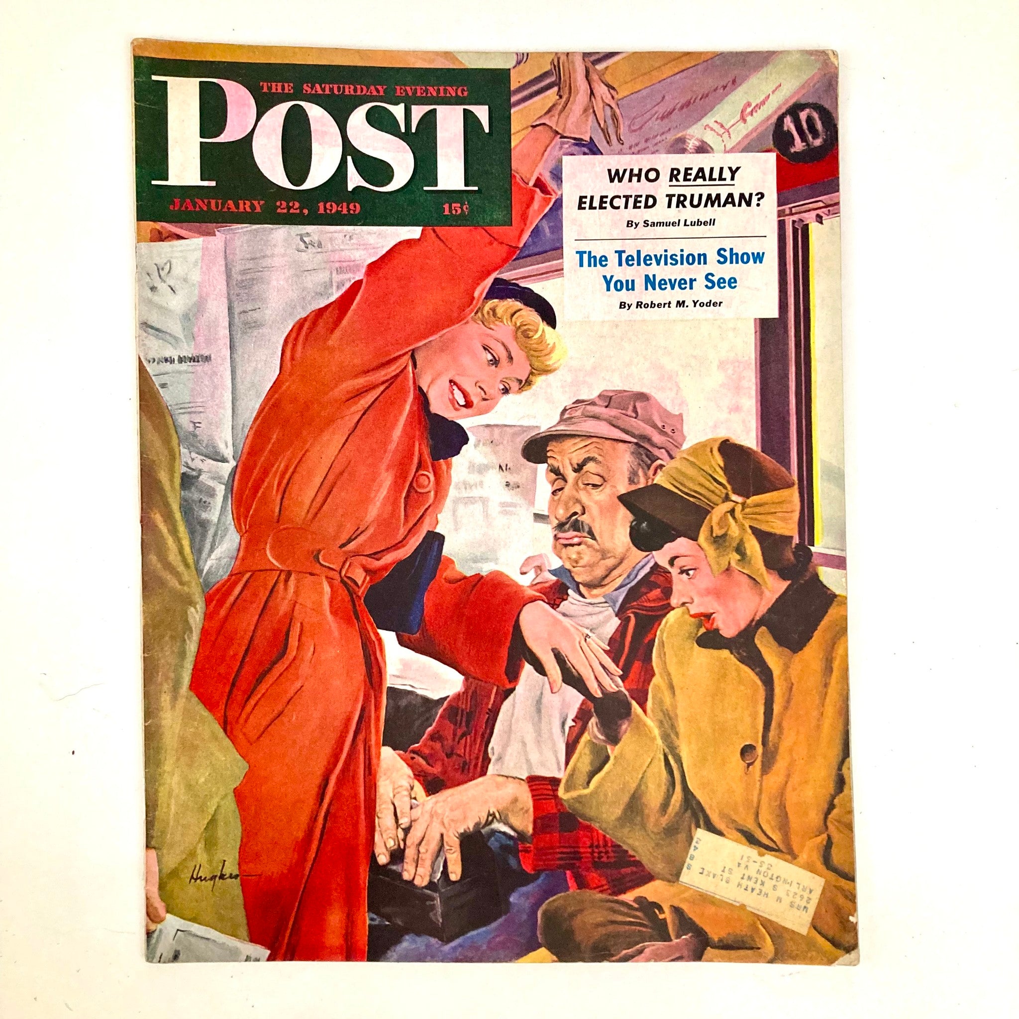 Saturday Evening Post Magazine January 22 1949 Illustrated Cover George Hughes