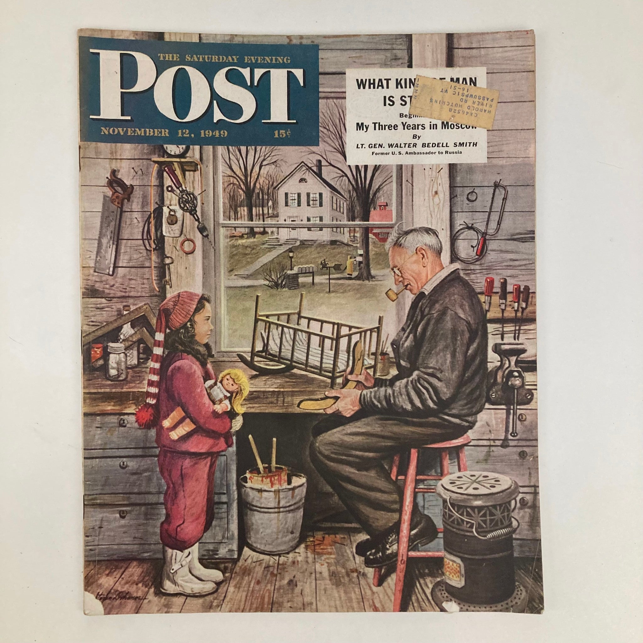 Saturday Evening Post Magazine November 22 1949 Illustrated Cover Stevan Dohanos