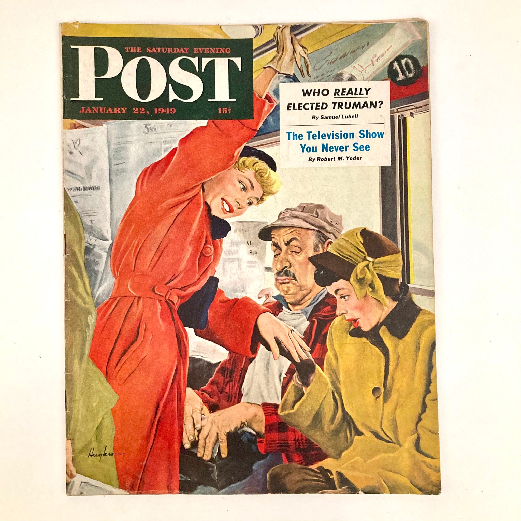 Saturday Evening Post Magazine January 22 1949 Illustrated Cover George Hughes