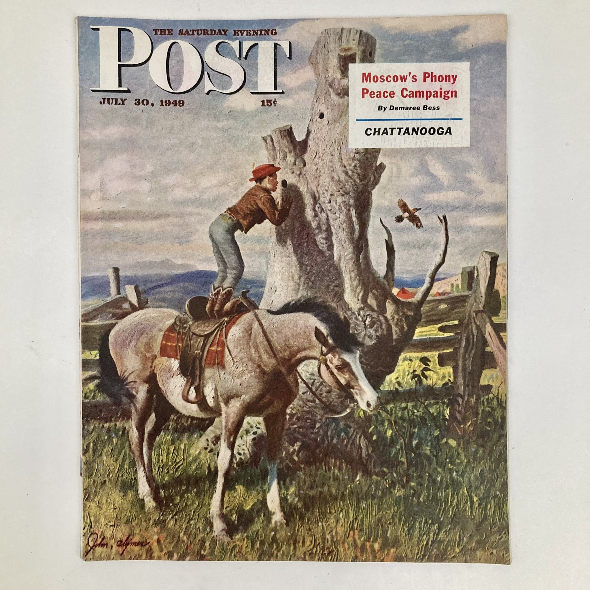 Saturday Evening Post Magazine July 30 1949 Illustrated Cover David Clymer