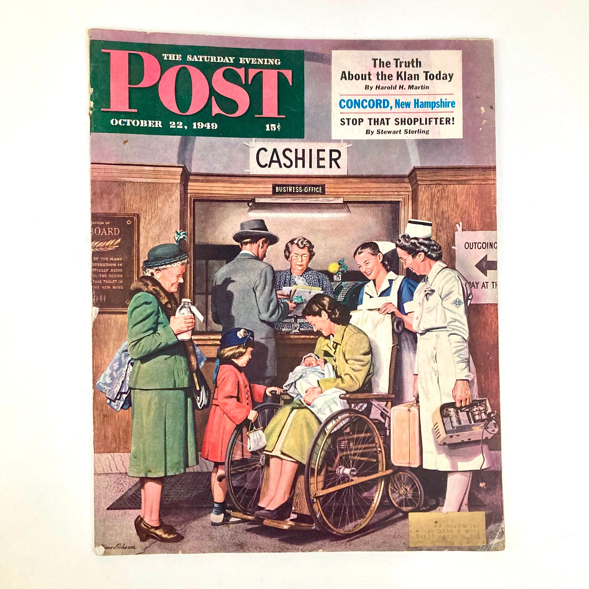 Saturday Evening Post Magazine October 22 1949 Illustrated Cover Steven Dohanos