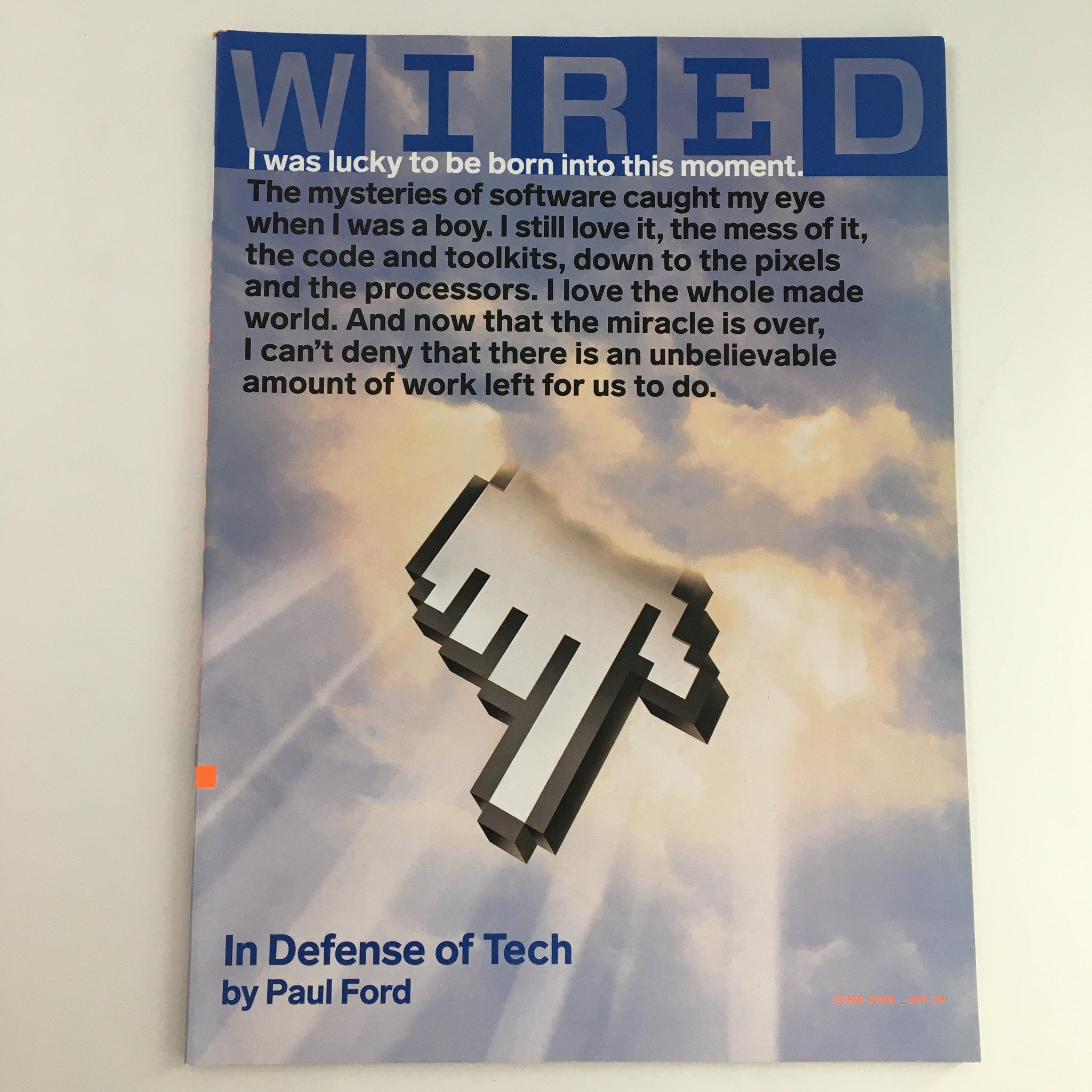 Wired Magazine June 2019 In Defense of Tech by Paul Ford, No Label VG