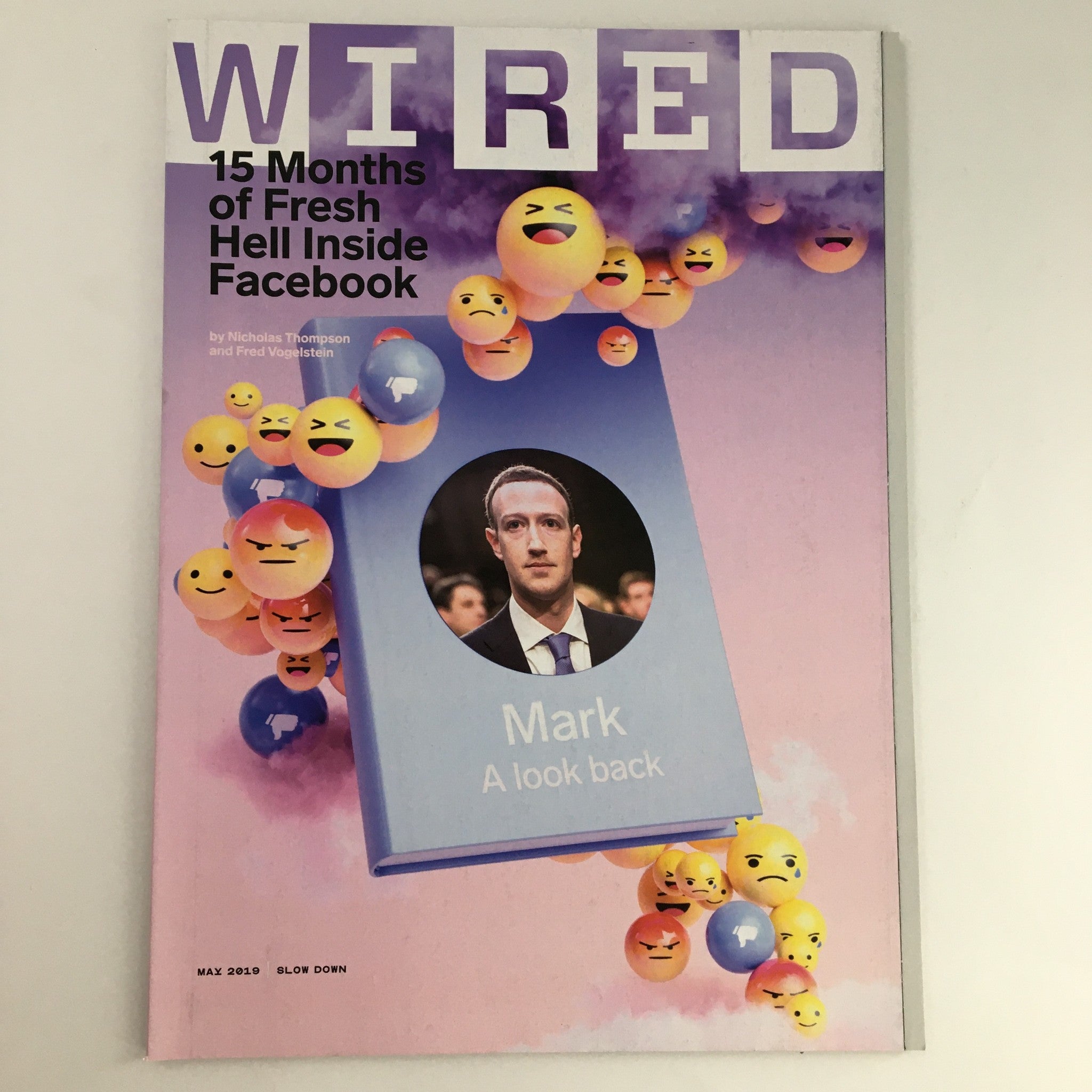 Wired Magazine May 2019 Mark Zuckerberg & 15 Months of Hell Inside Facebook, VG