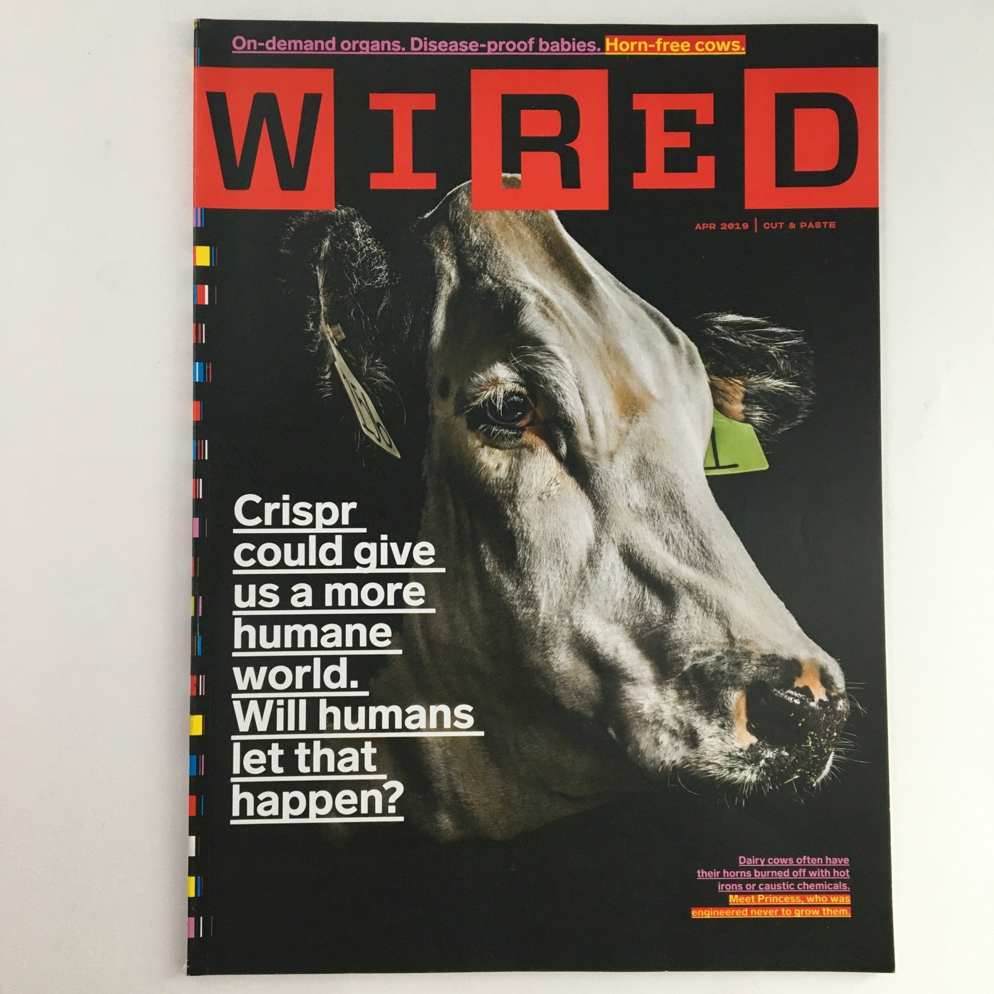 Wired Magazine April 2019 Disease-Proof Babies & Horn-Free Cows, No Label VG