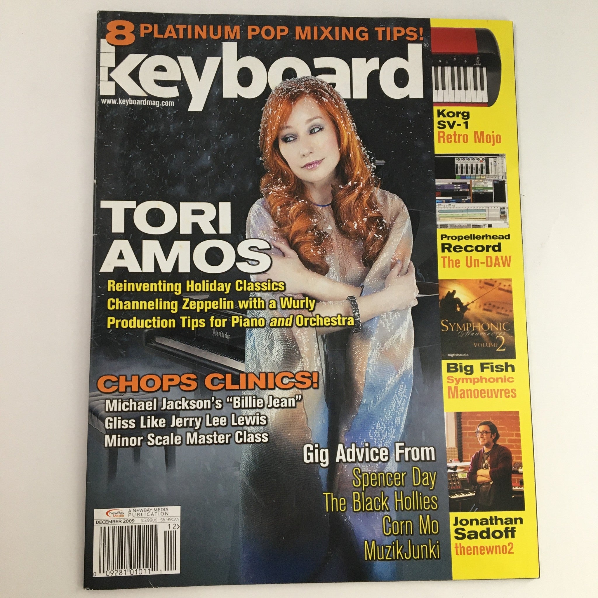 Keyboard Magazine December 2009 Tori Amos & Jonathan Sadoff & Michael Jackson VG