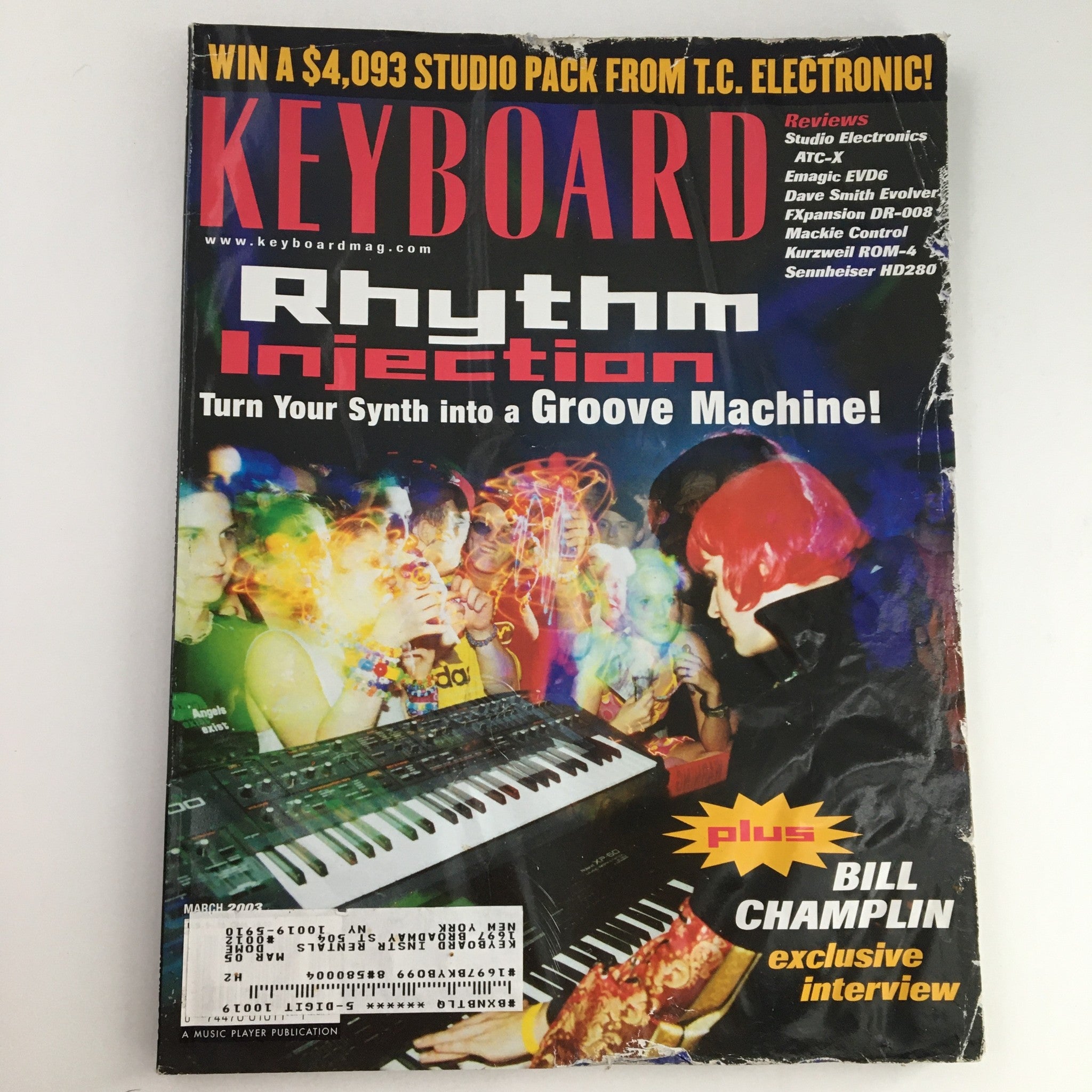 Keyboard Magazine March 2003 Bill Champlin & Rhythm Injection & Emagic EVD6