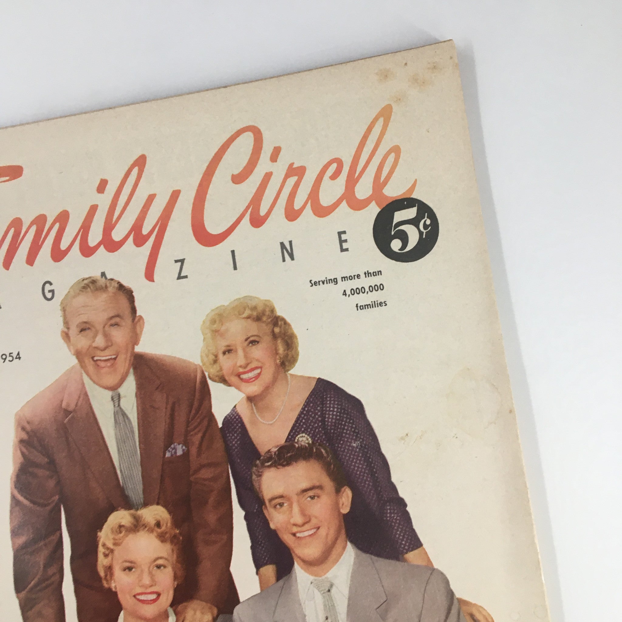 VTG Family Circle Magazine August 1954 Burns & Allen and Their Children No Label