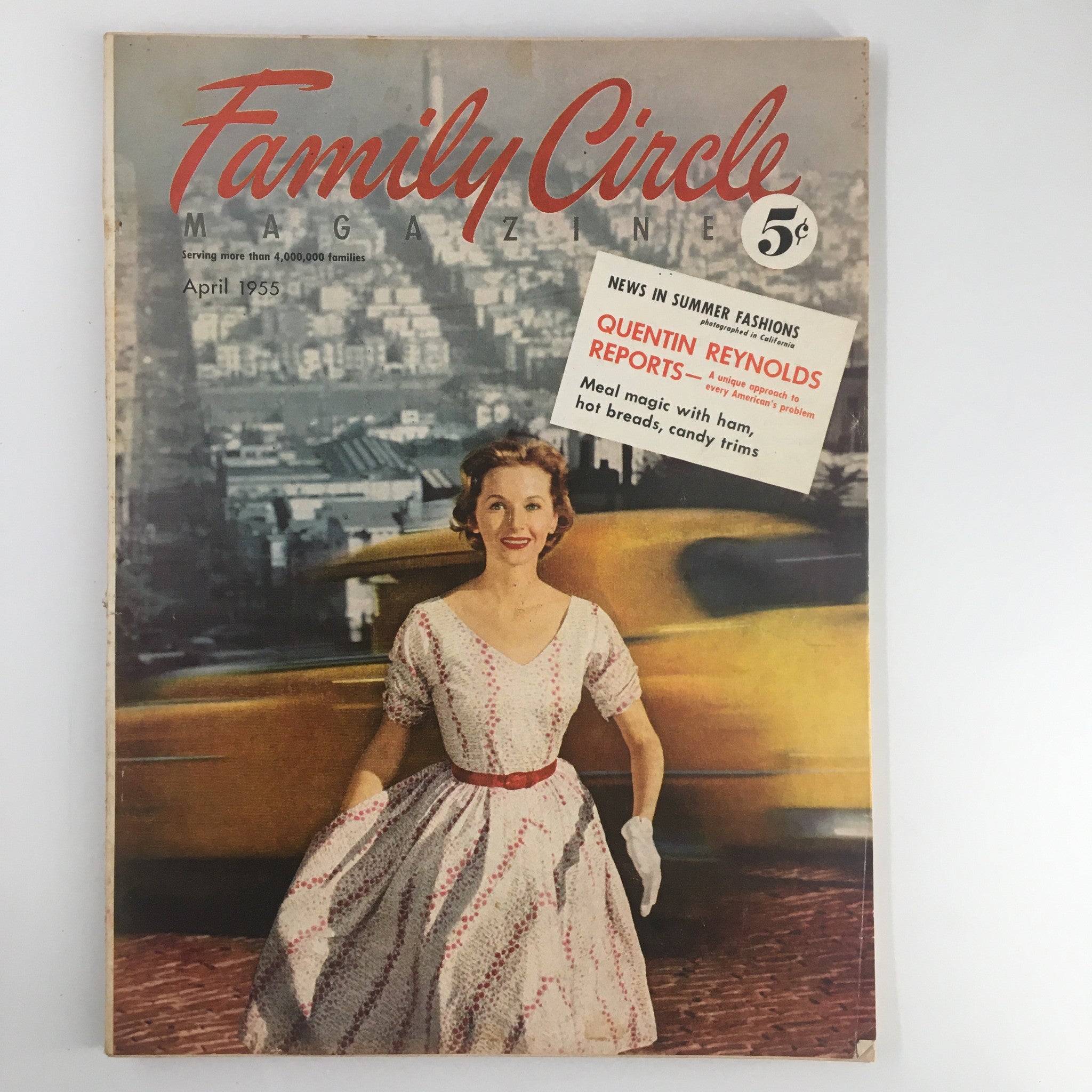 VTG Family Circle Magazine April 1955 Quentin Reynolds Reports No Label