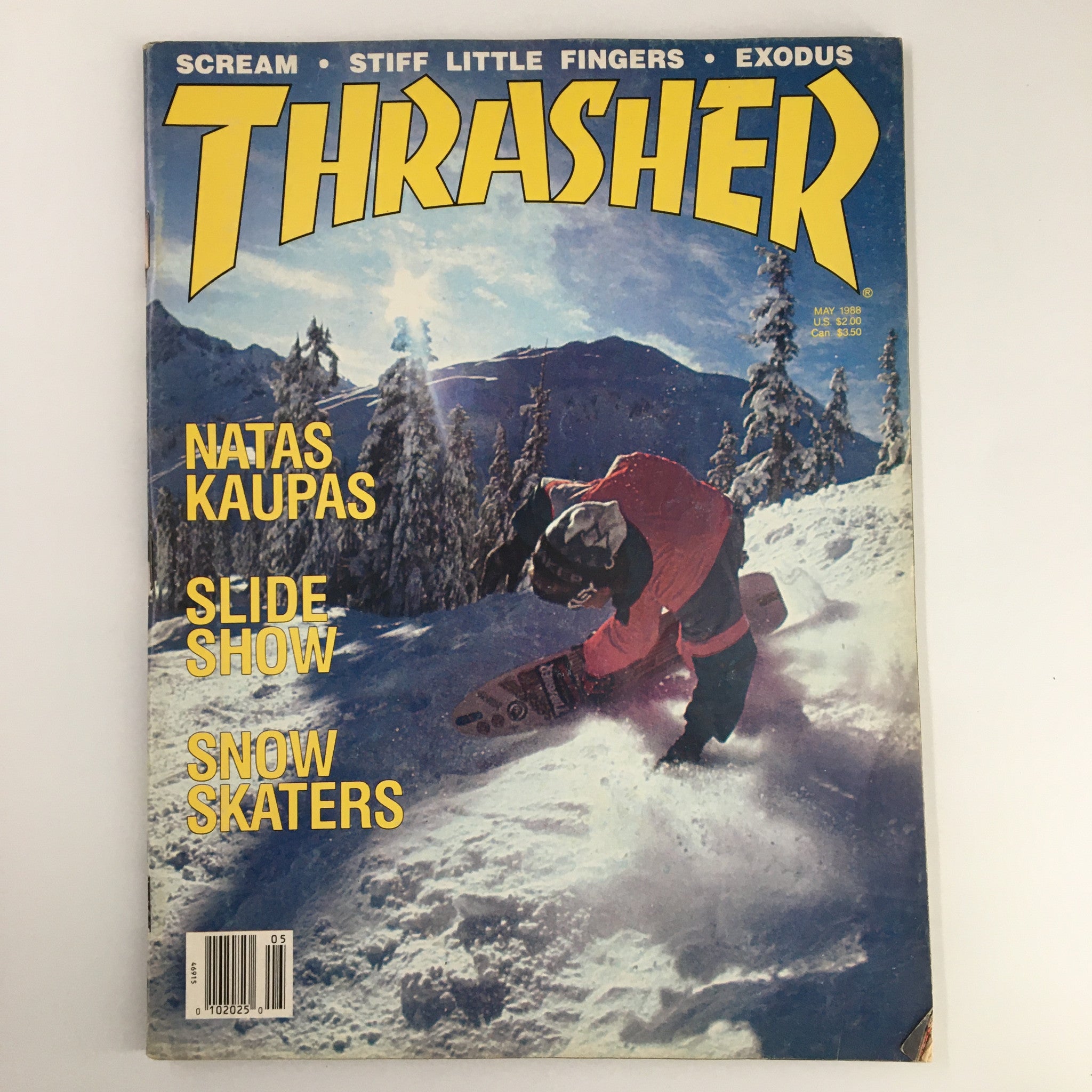 VTG Thrasher Magazine May 1988 Picturesque in Mt. Baker and Rob Roskopp No Label