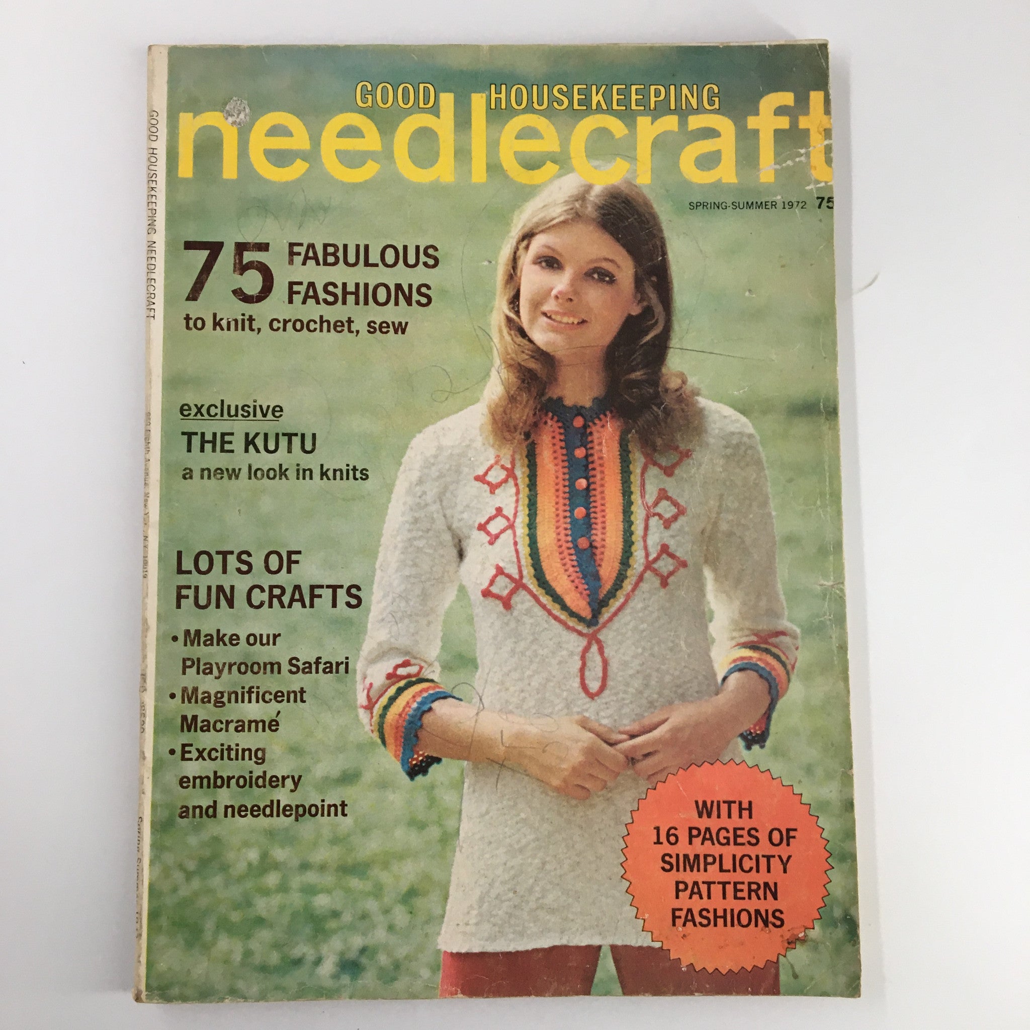 Good Housekeeping Needlecraft Spring 1972 The Kutu New Look in Knits No Label