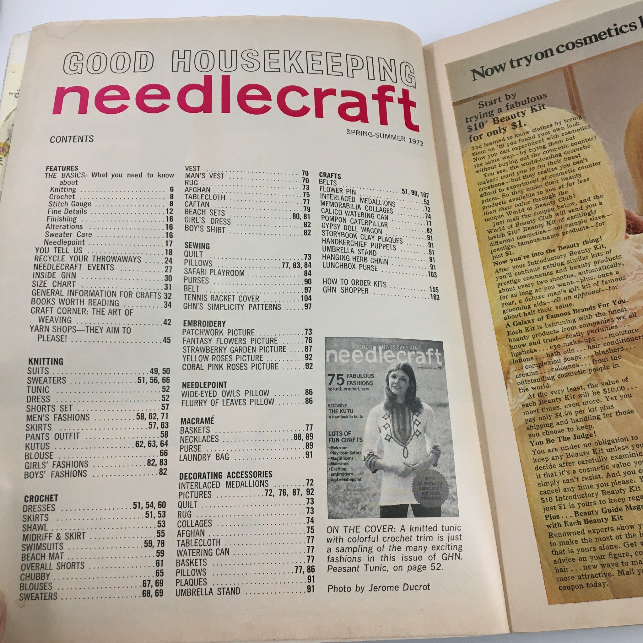 Good Housekeeping Needlecraft Spring 1972 The Kutu New Look in Knits No Label