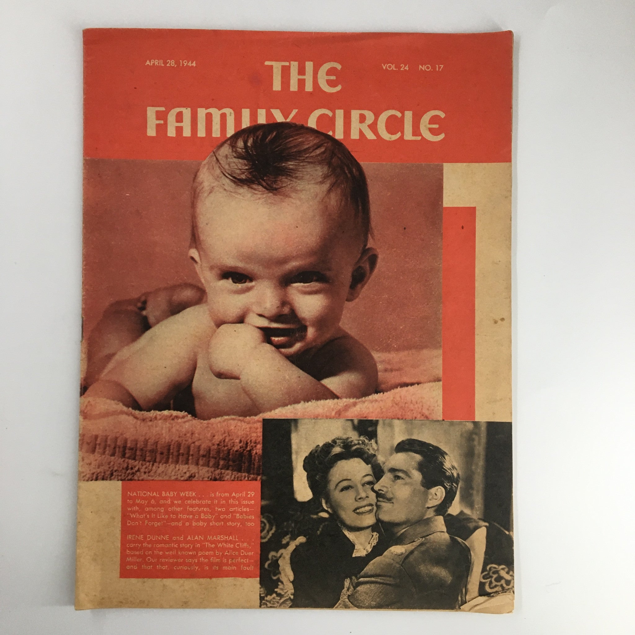 VTG Family Circle Magazine April 28 1944 Irene Dunne and Alan Marshall No Label