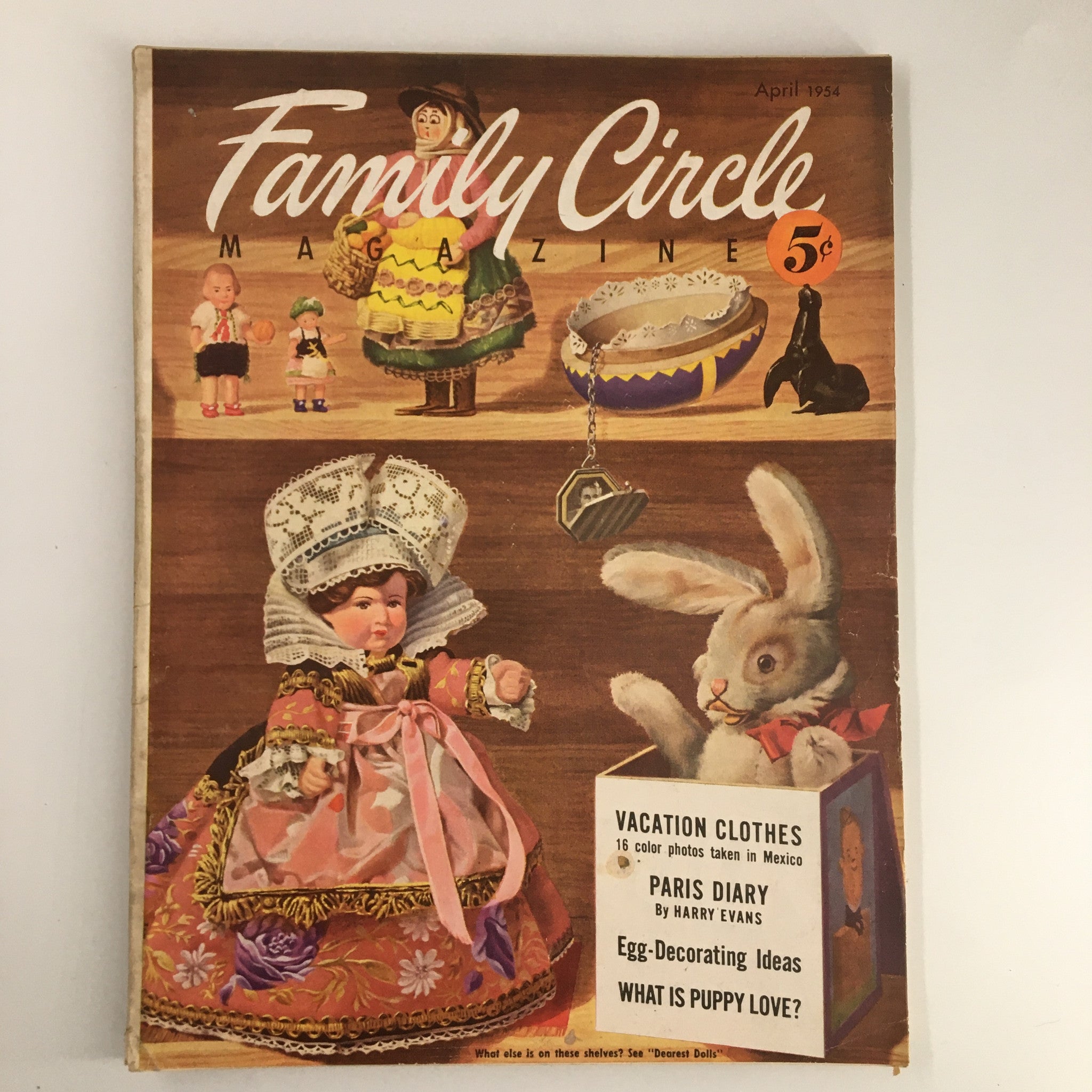 VTG Family Circle Magazine April 1954 Egg-Decorating Ideas No Label