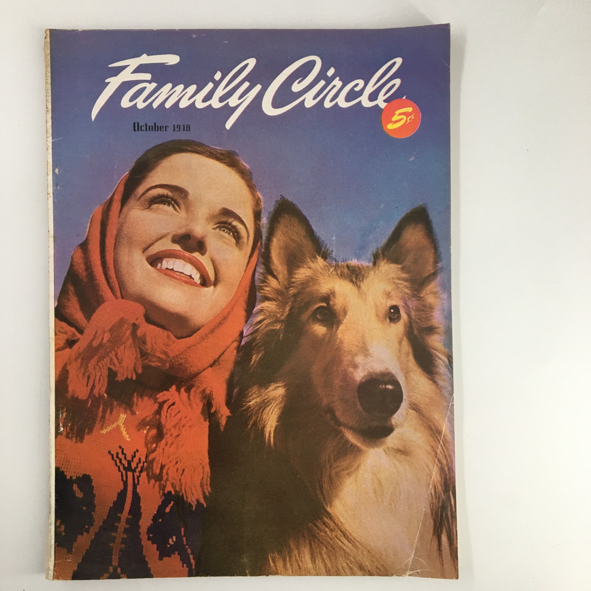 VTG Family Circle Magazine October 1948 How To Train Your Dog No Label