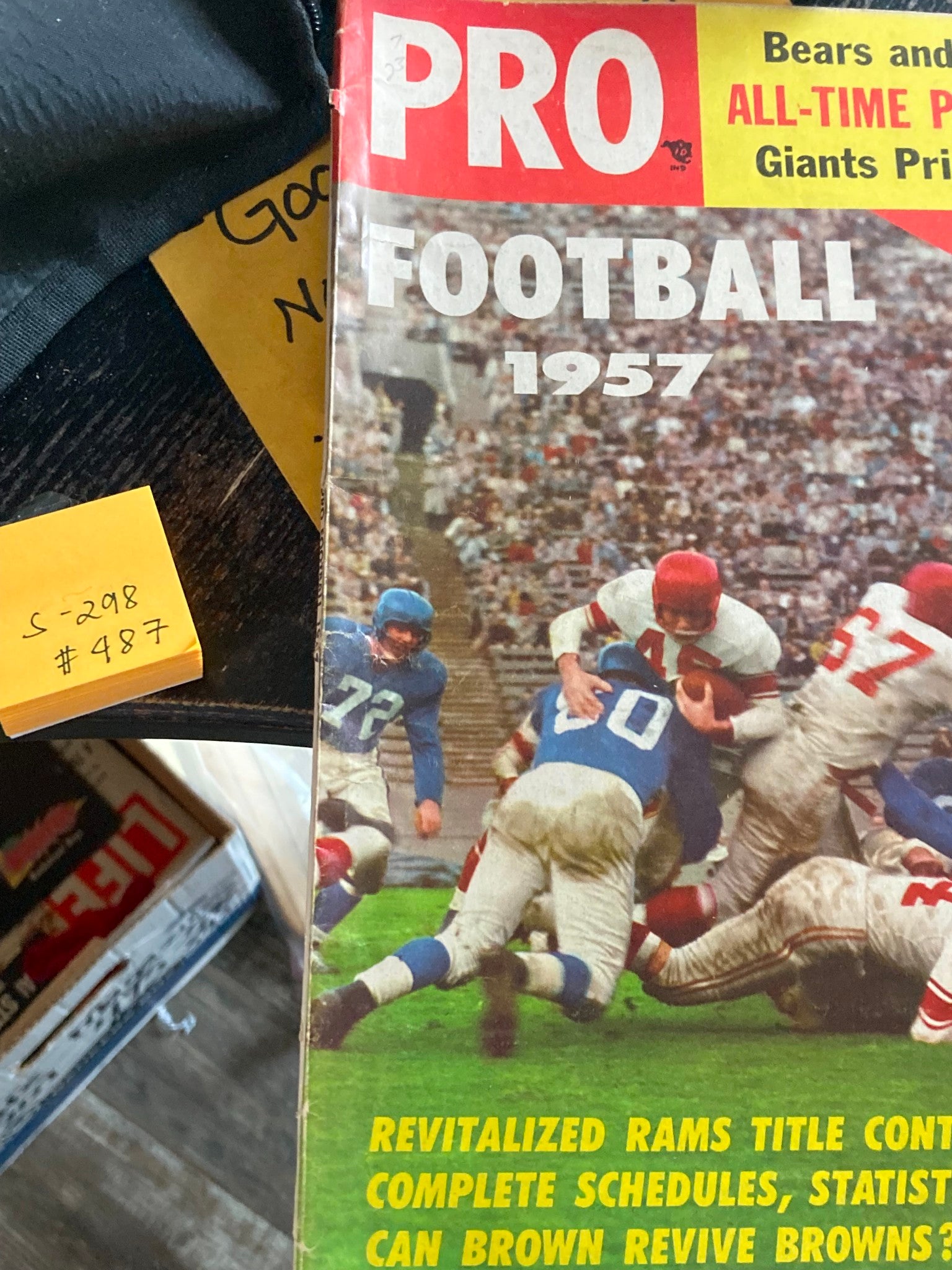 VTG Pro Football Magazine 1957 Bears & N.Y. Favored All-Time Pro No Label