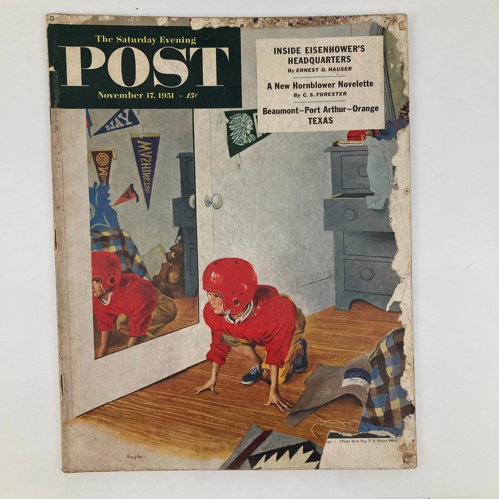 Saturday Evening Post November 17 1951 Illustrated Cover Magazine GD Interior