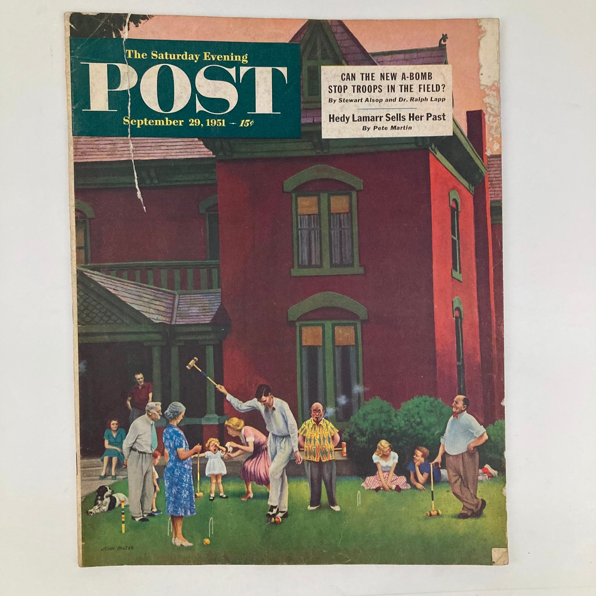 Saturday Evening Post September 29 1951 Illustrated Cover Magazine GD Interior