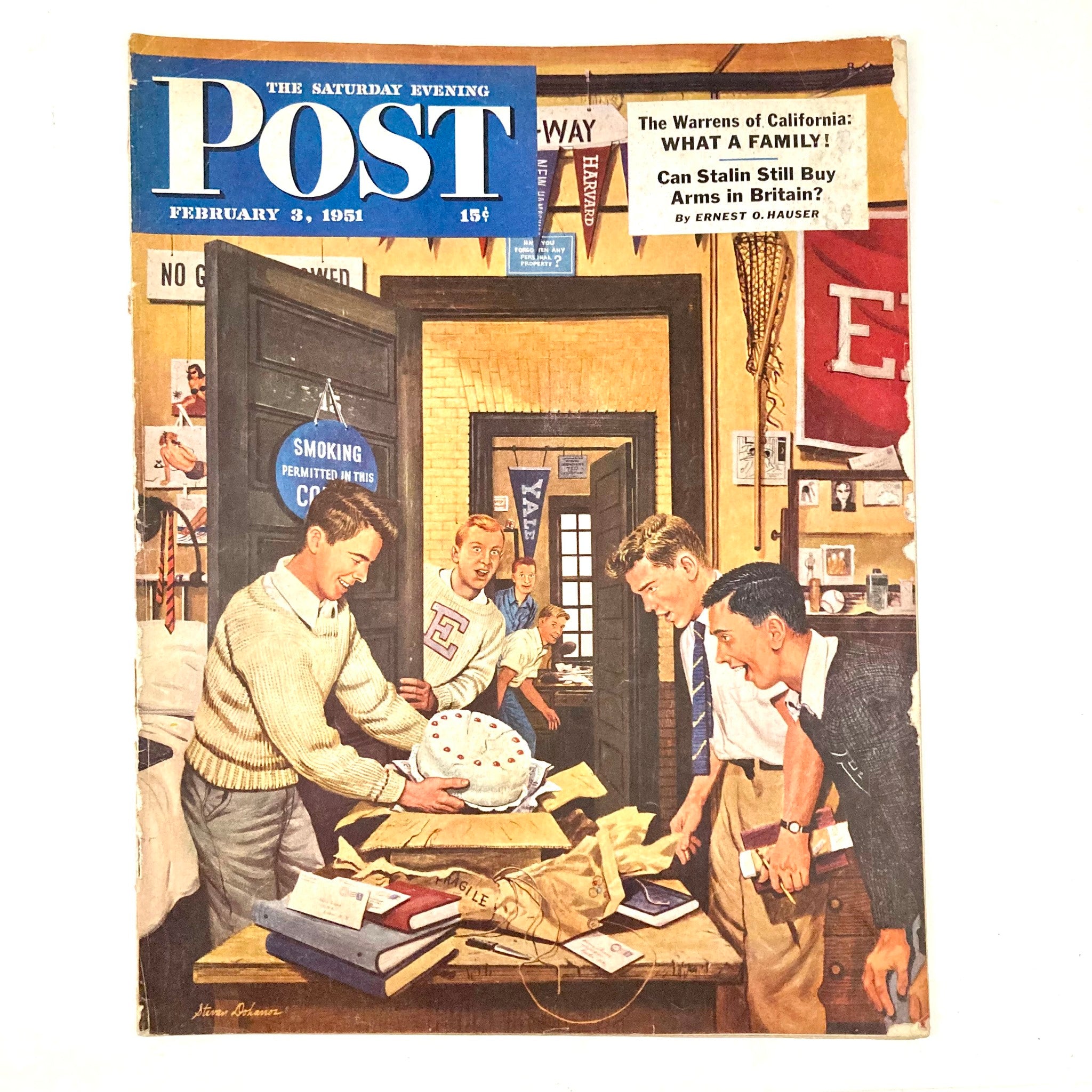 Saturday Evening Post February 3 1951 Illustrated Cover Magazine GD Interior