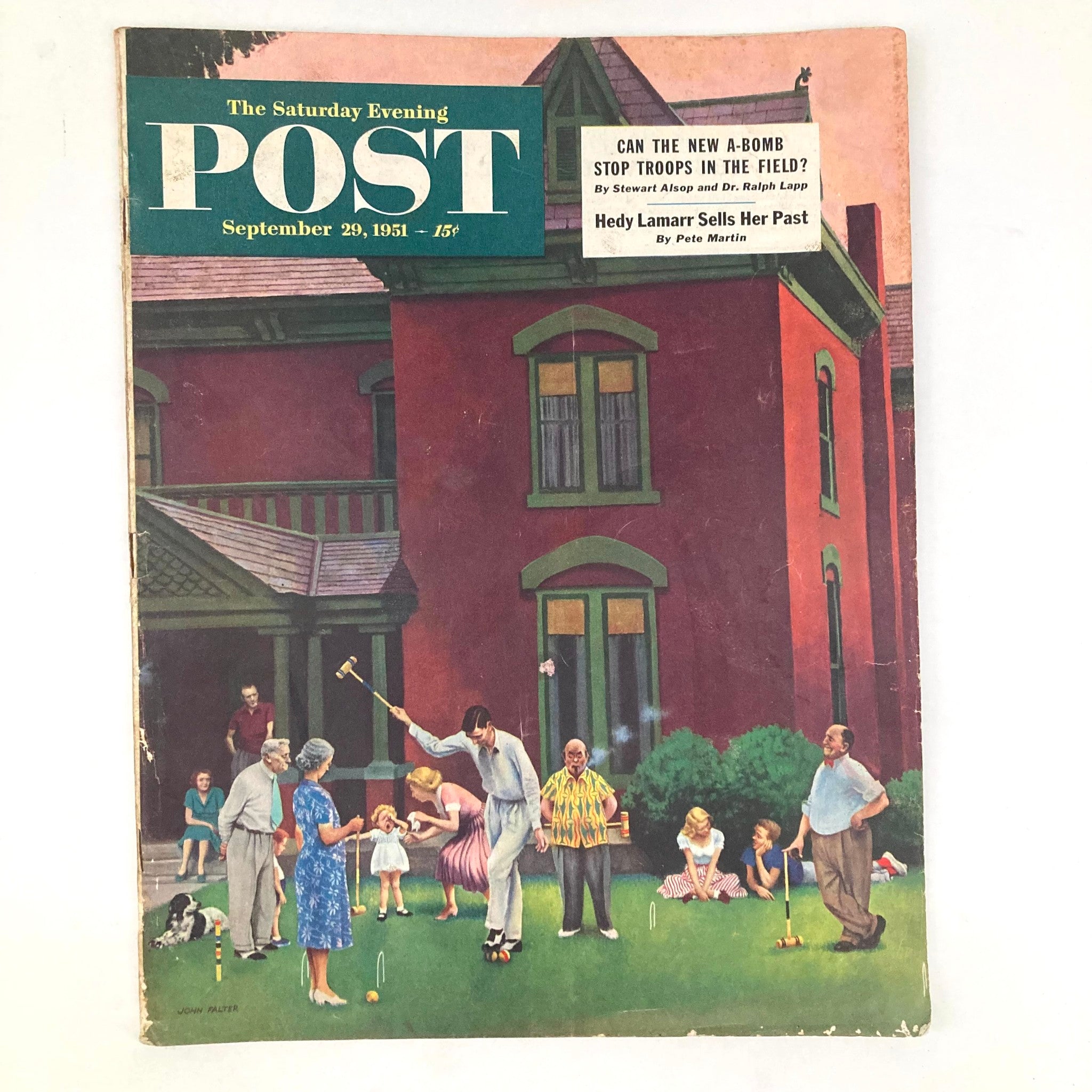 Saturday Evening Post Magazine September 29 1951 Illustrated Cover  John Falter