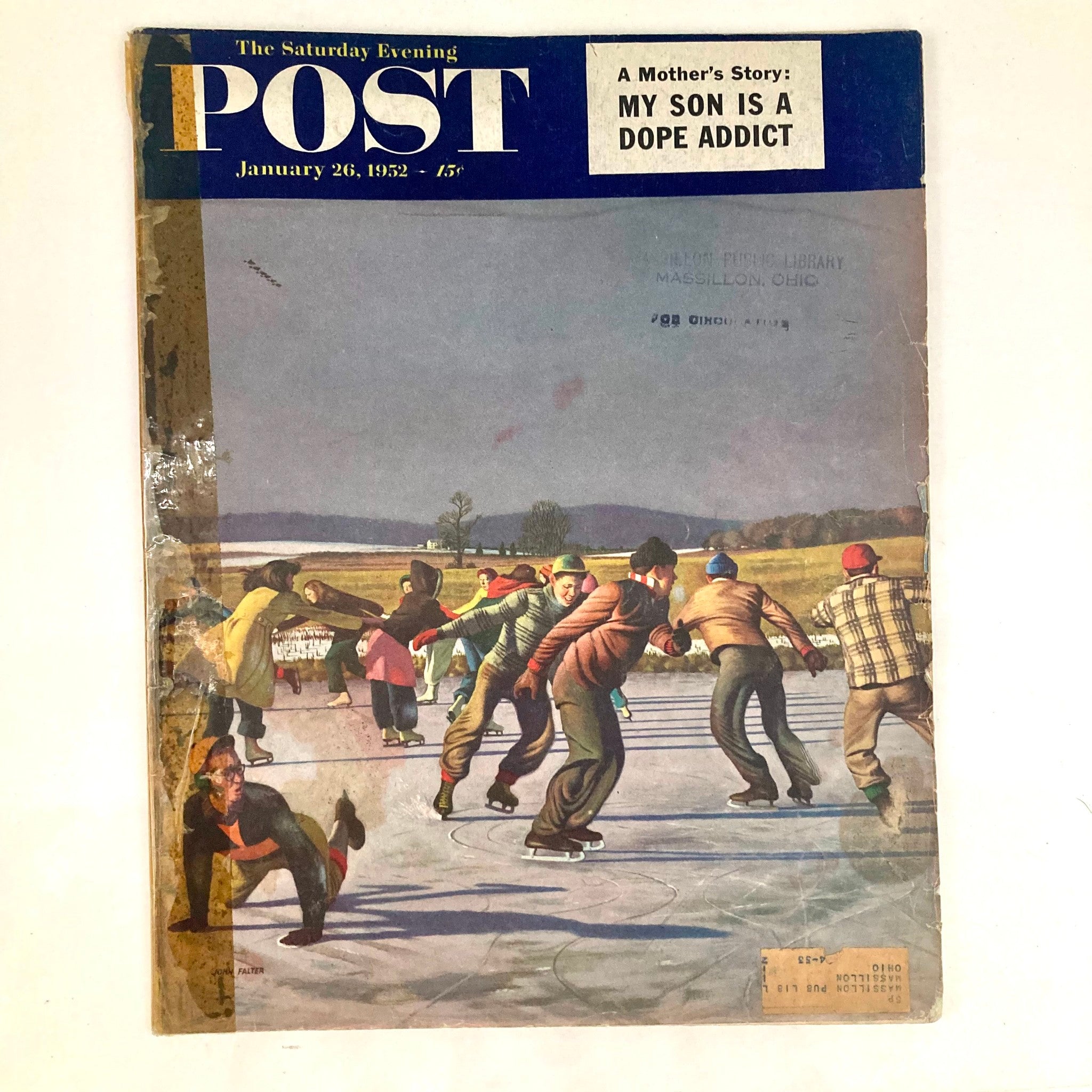 Saturday Evening Post Magazine January 26 1952 Skating Wanes Falter GD Interior