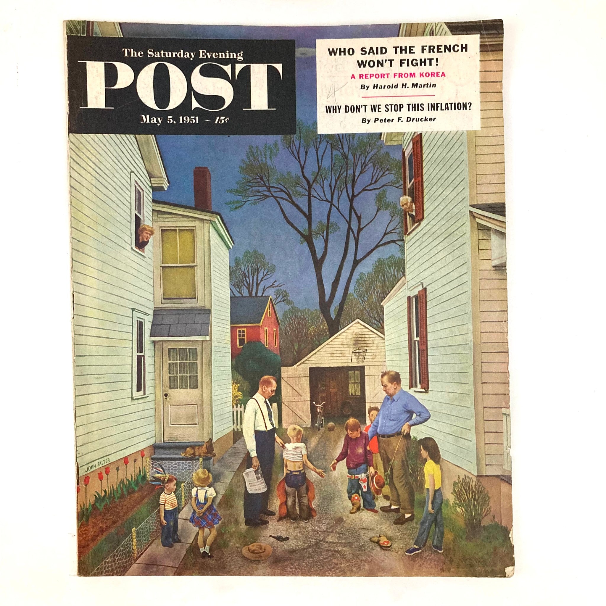 Saturday Evening Post Magazine May 5 1951 Illustrated Cover by John Falter