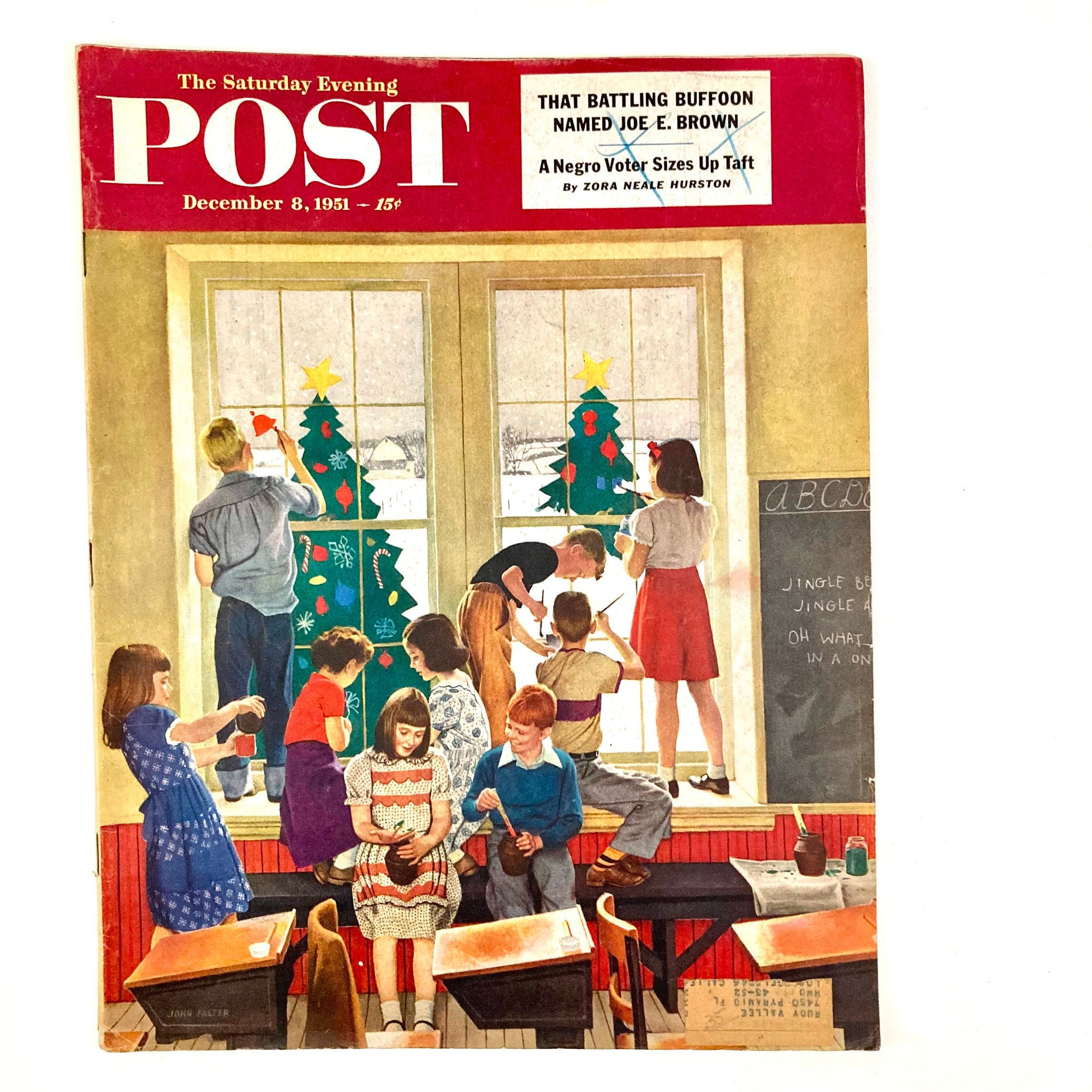 Saturday Evening Post Magazine December 8 1951 Illustrated Cover John Falter