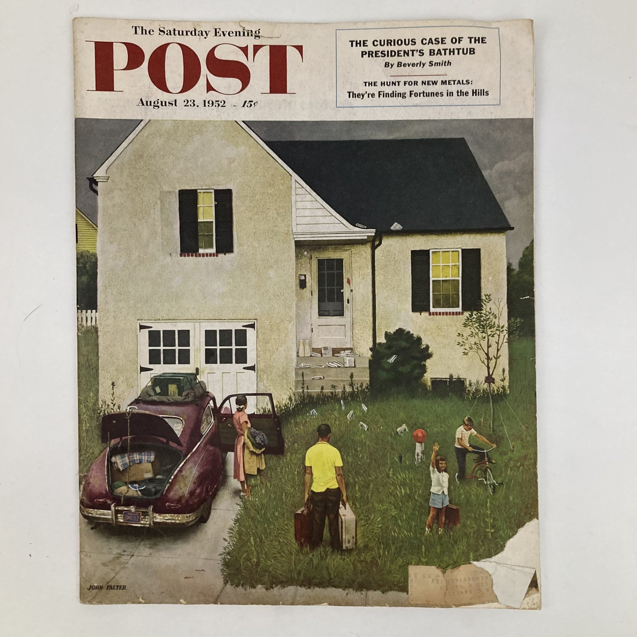 Saturday Evening Post Magazine August 23 1952 Illustrated Falter GD Interior