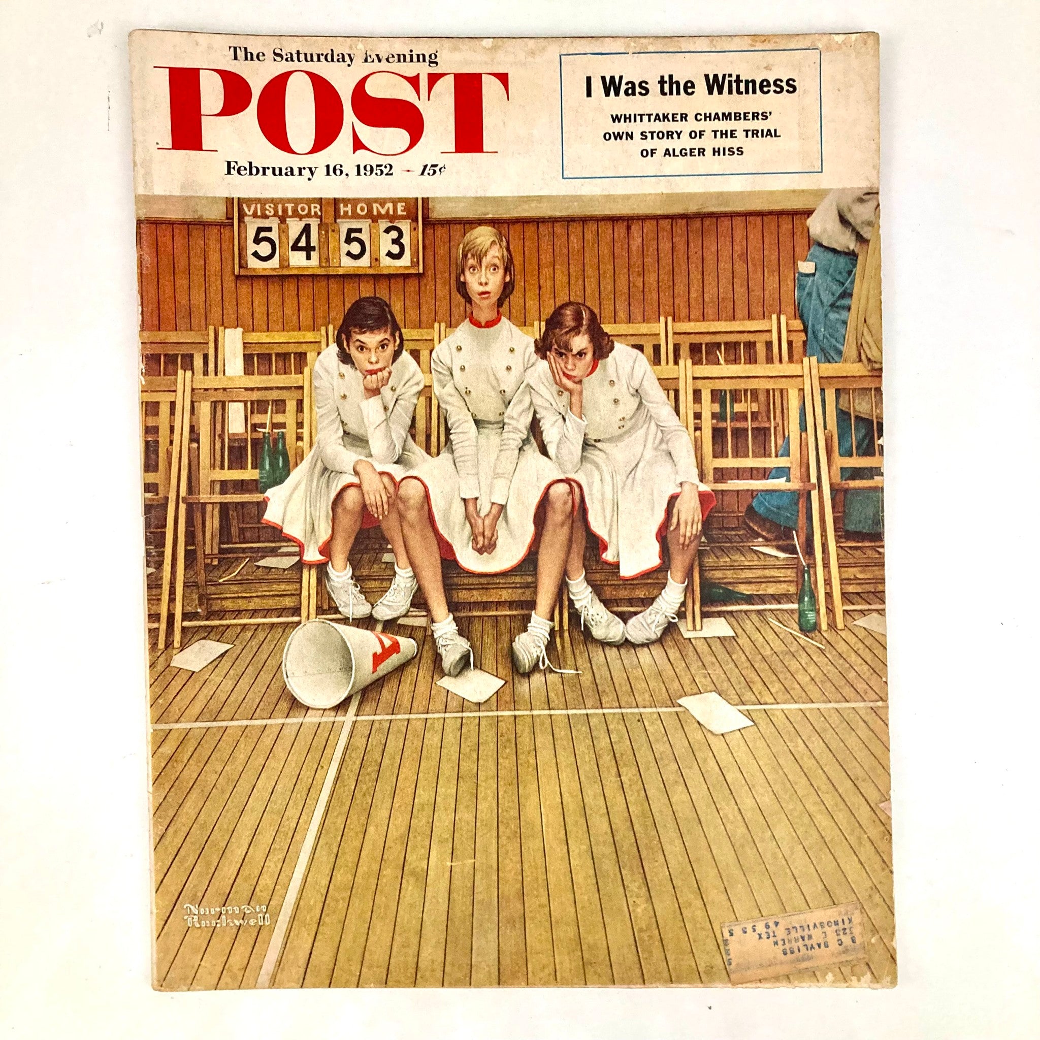 Saturday Evening Post Magazine February 16 1952 Girl Sports by Norman Rockwell