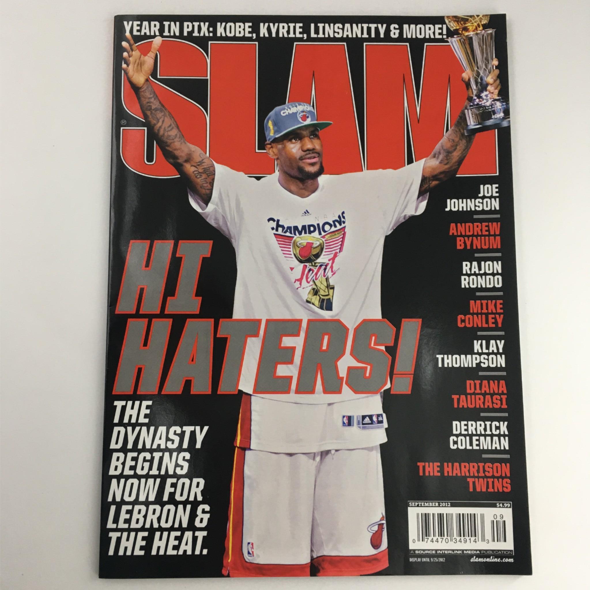 Slam Magazine September 2012 LeBron James of Miami Heat No Label NM