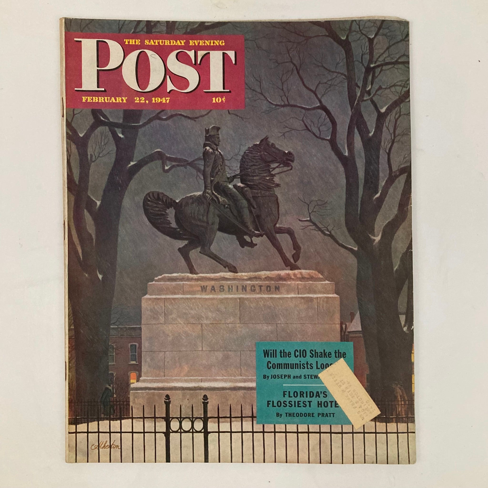 Saturday Evening Post Magazine February 22 1947 Washington D.C. - John Atherton