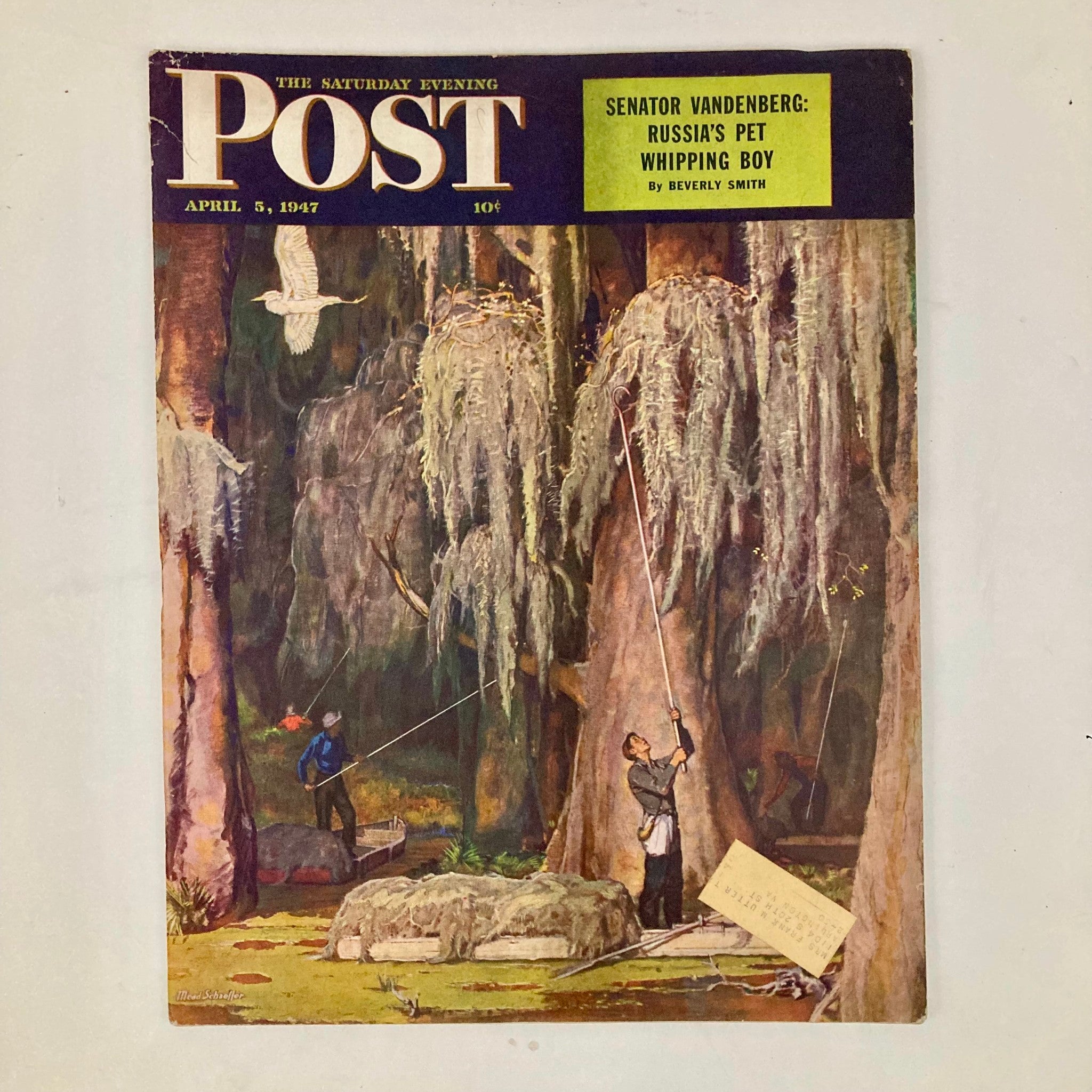 Saturday Evening Post Magazine April 5 1947 Watched a Harvest - Mead Schaeffer