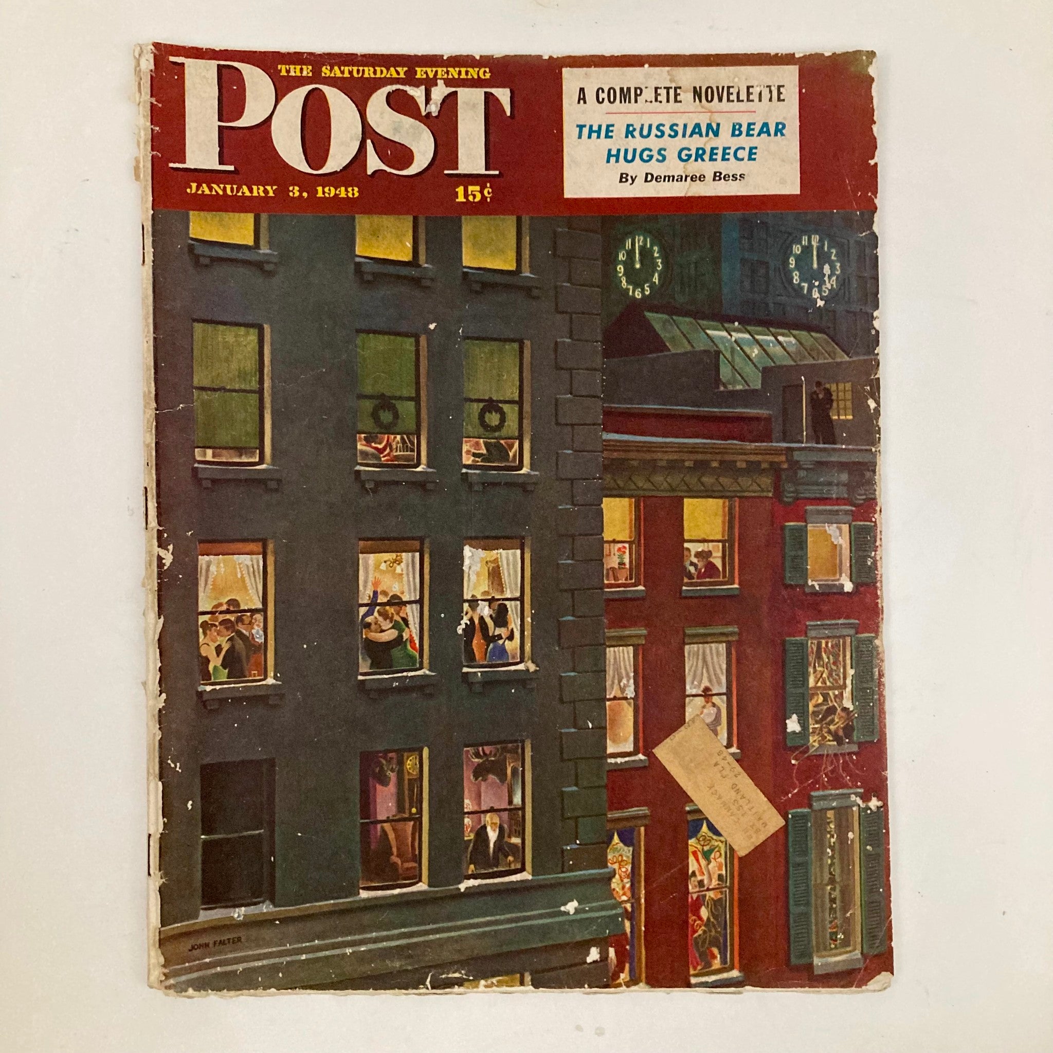 Saturday Evening Post Magazine January 3 1948 Apartment - Falter GD Interior