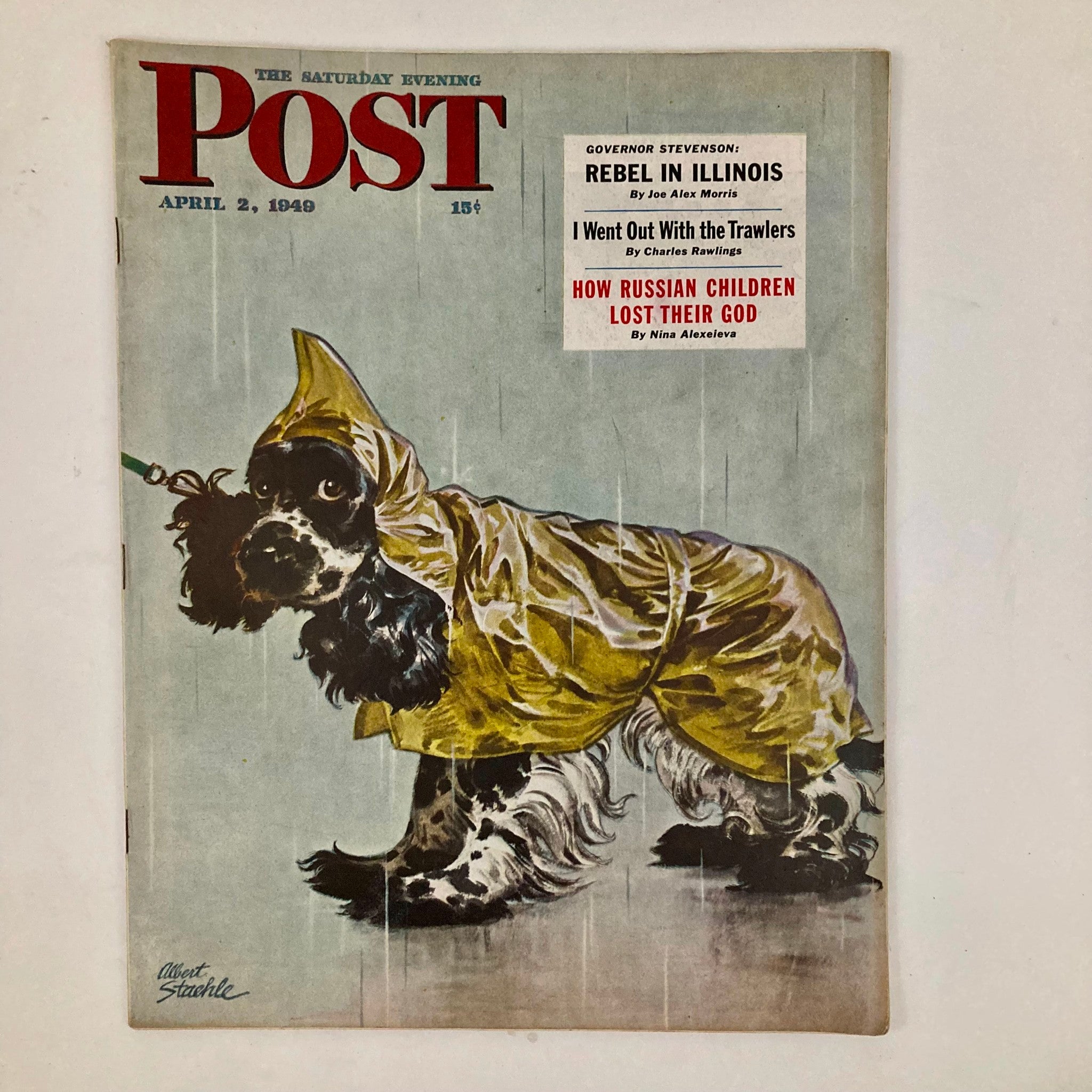 Saturday Evening Post Magazine April 2 1949 Pooches - Albert Staehle No Label