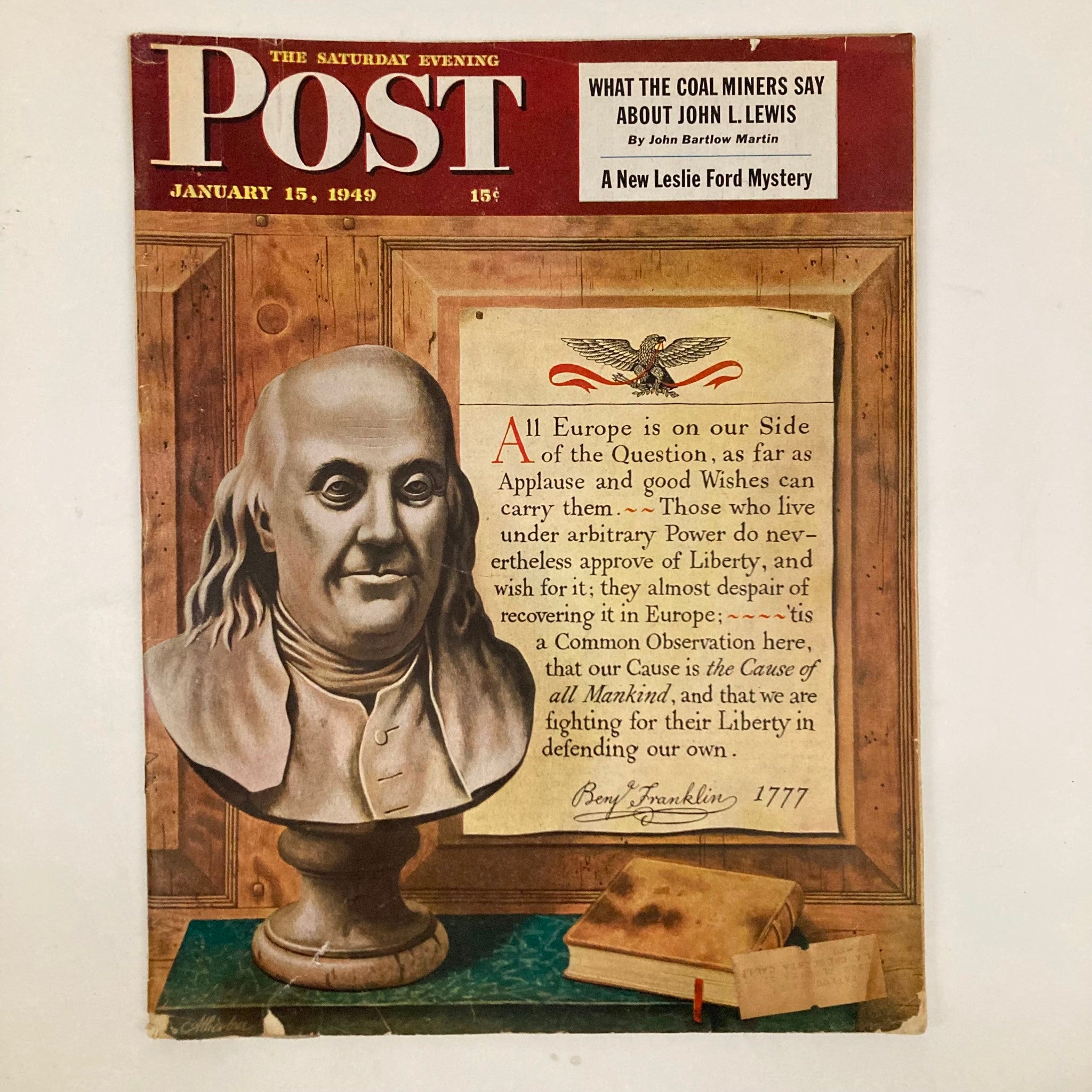 Saturday Evening Post Magazine January 15 1949 Benjamin Franklin - John Atherton