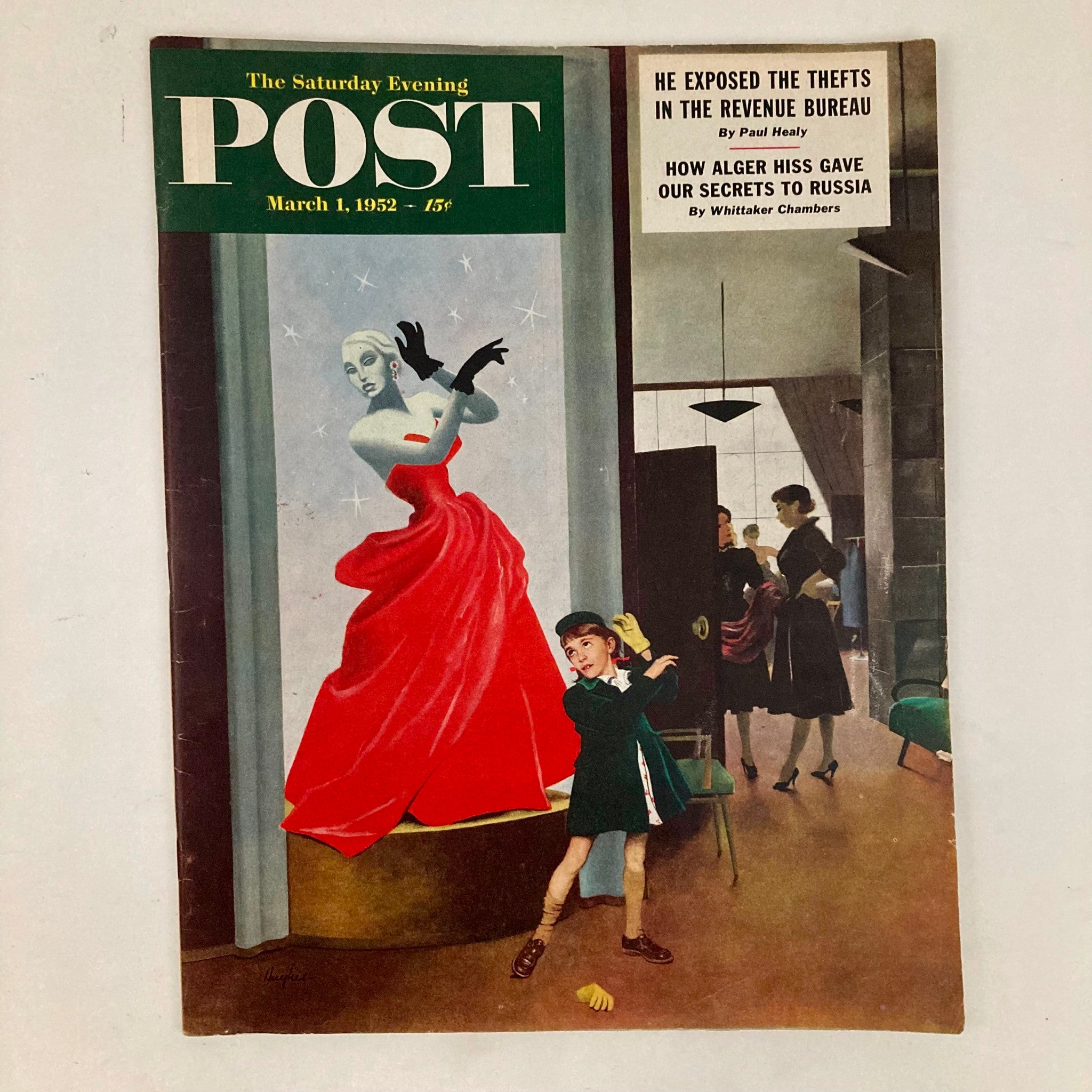 Saturday Evening Post Magazine March 1 1952 Girl's Frock George Hughes No Label