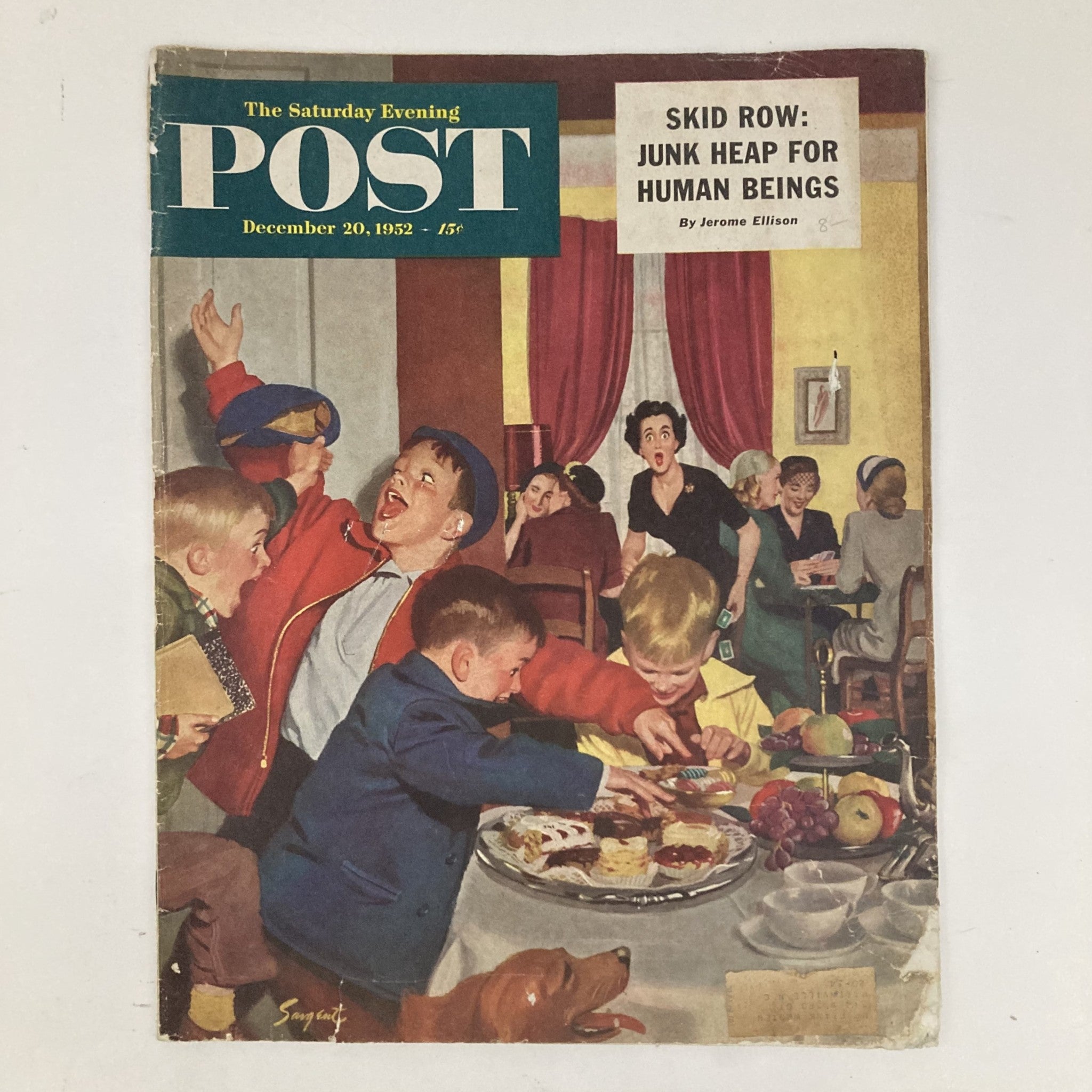 Saturday Evening Post Magazine December 20 1952 The Feast - Dick Sargent