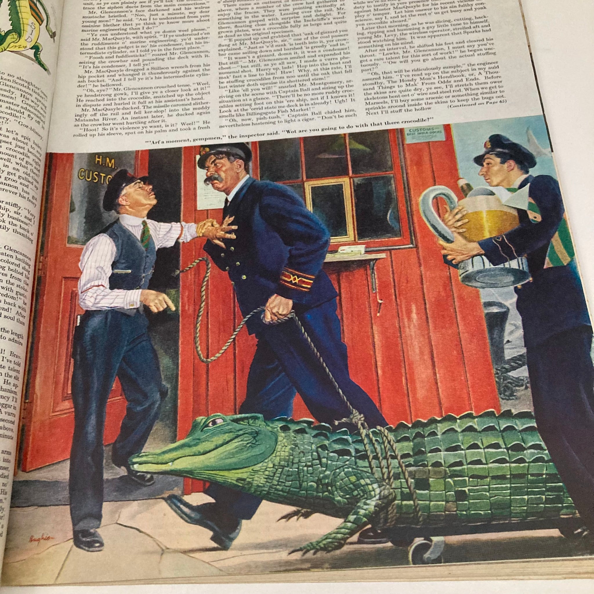 Saturday Evening Post Magazine April 28 1945 Illust Cover Schaeffer GD Interior