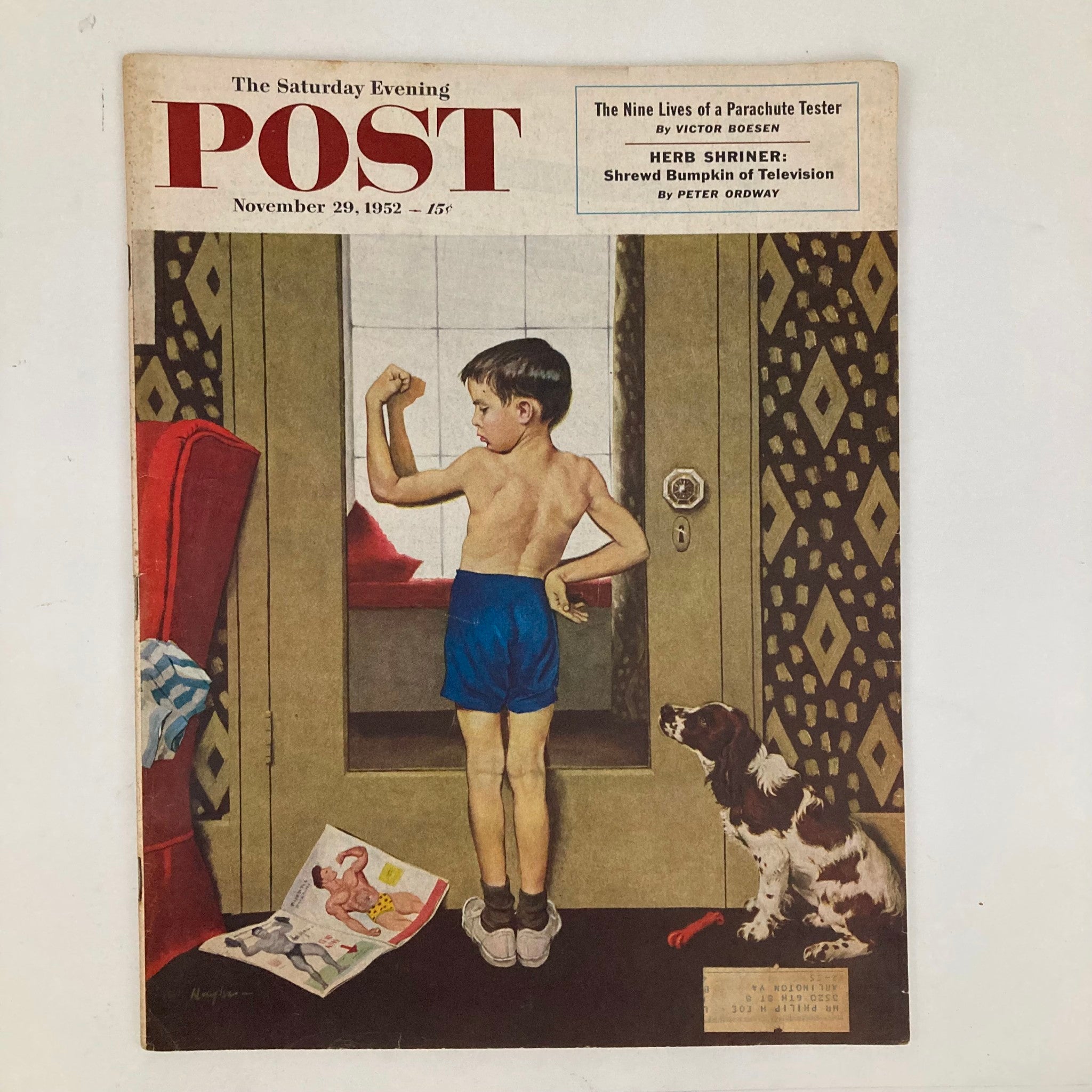 Saturday Evening Post Magazine November 29 1952 Muscle Up Boy - George Hughes