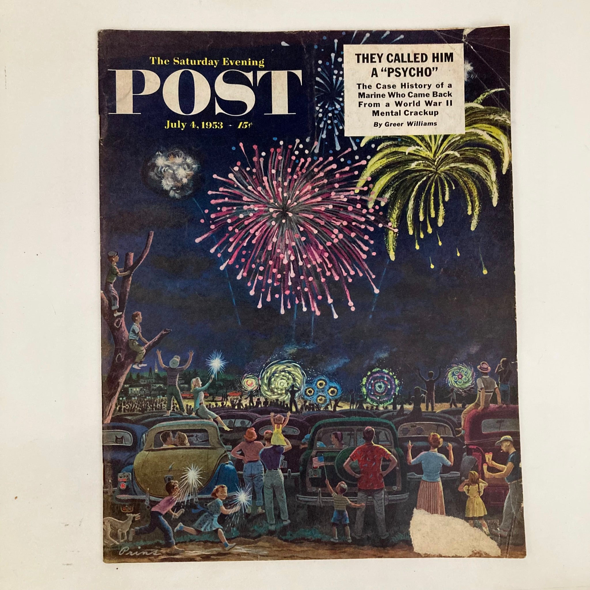 Saturday Evening Post Magazine July 4 1953 July 4th Sky - Ben Kimberly Prins