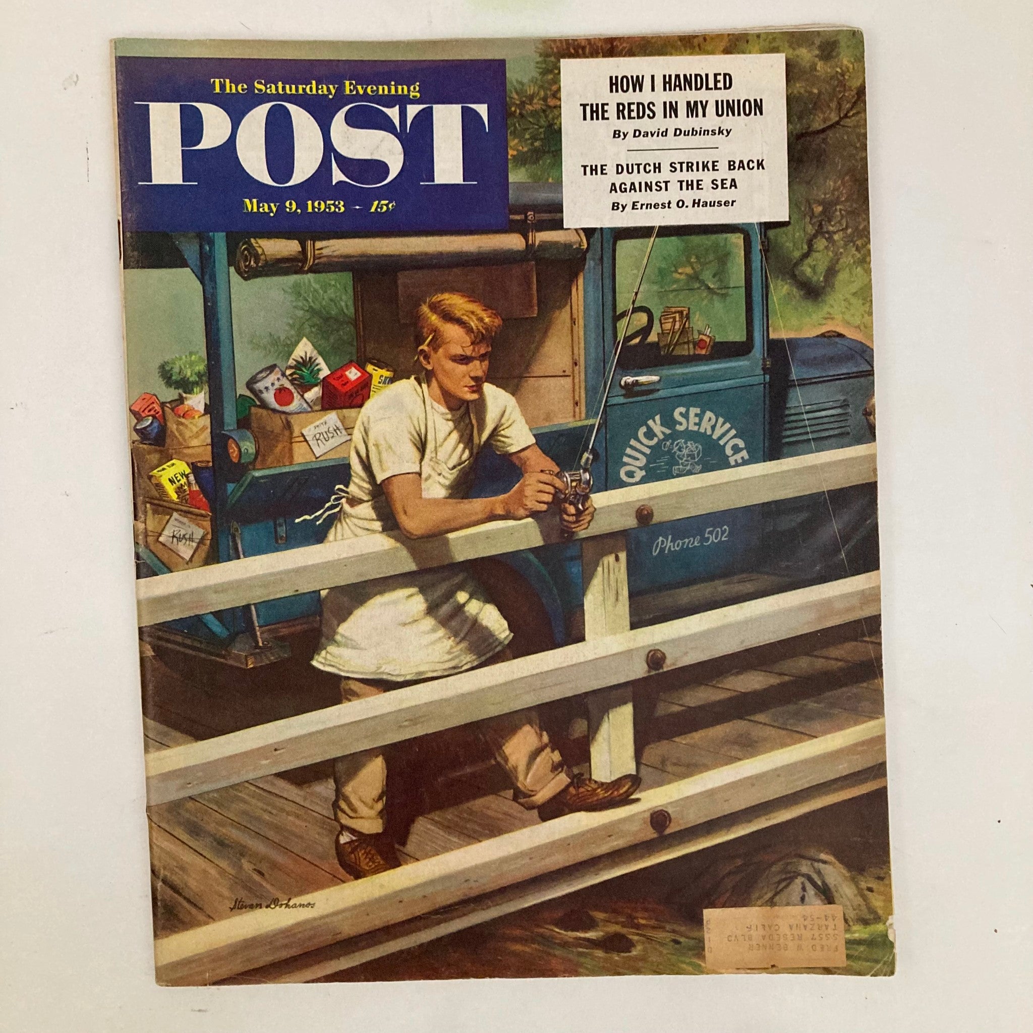 RES* Saturday Evening Post Magazine May 9 1953 Jack a Dull Boy - Stevan Dohanos