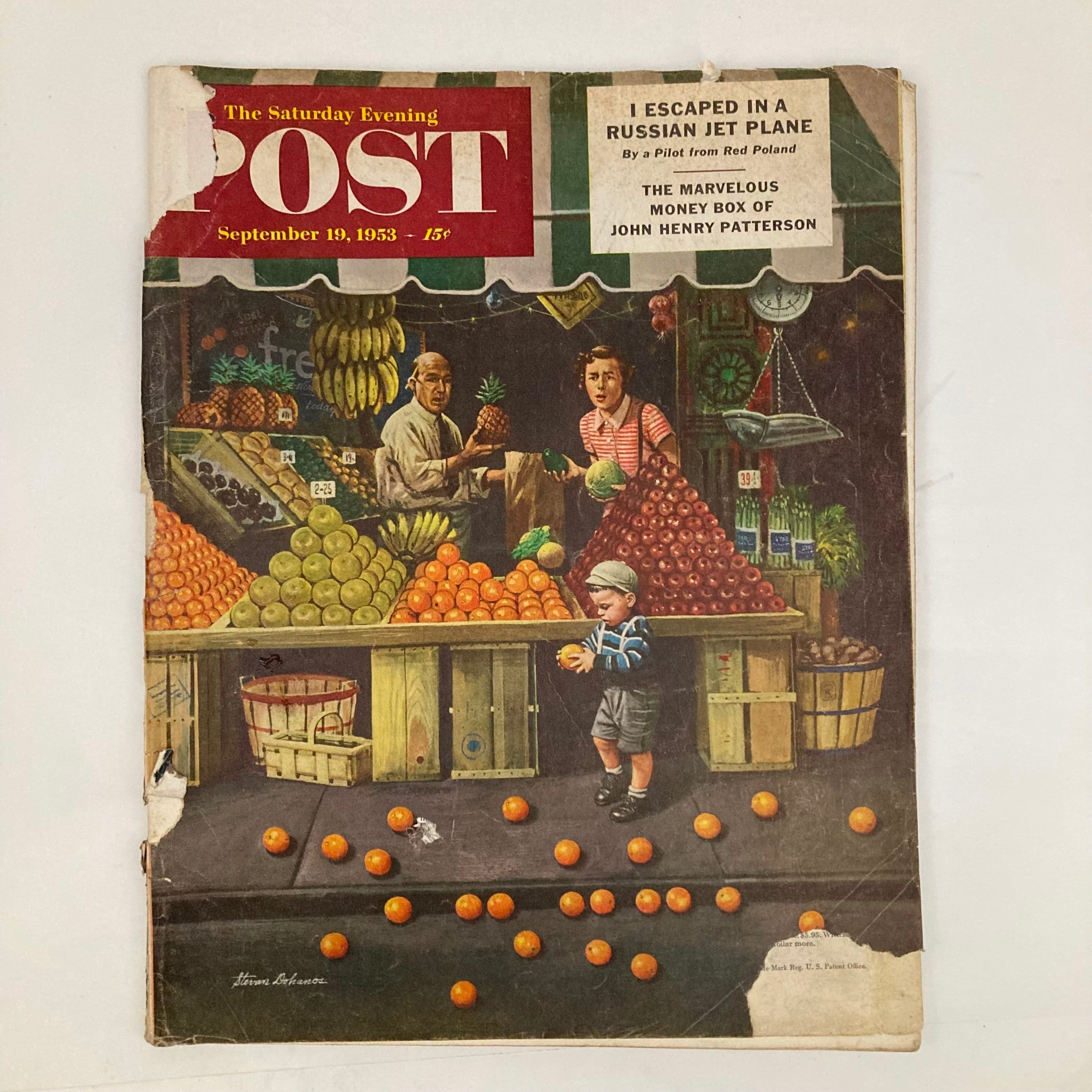 Saturday Evening Post Magazine September 19 1953 Dohanos No Label GD Interior