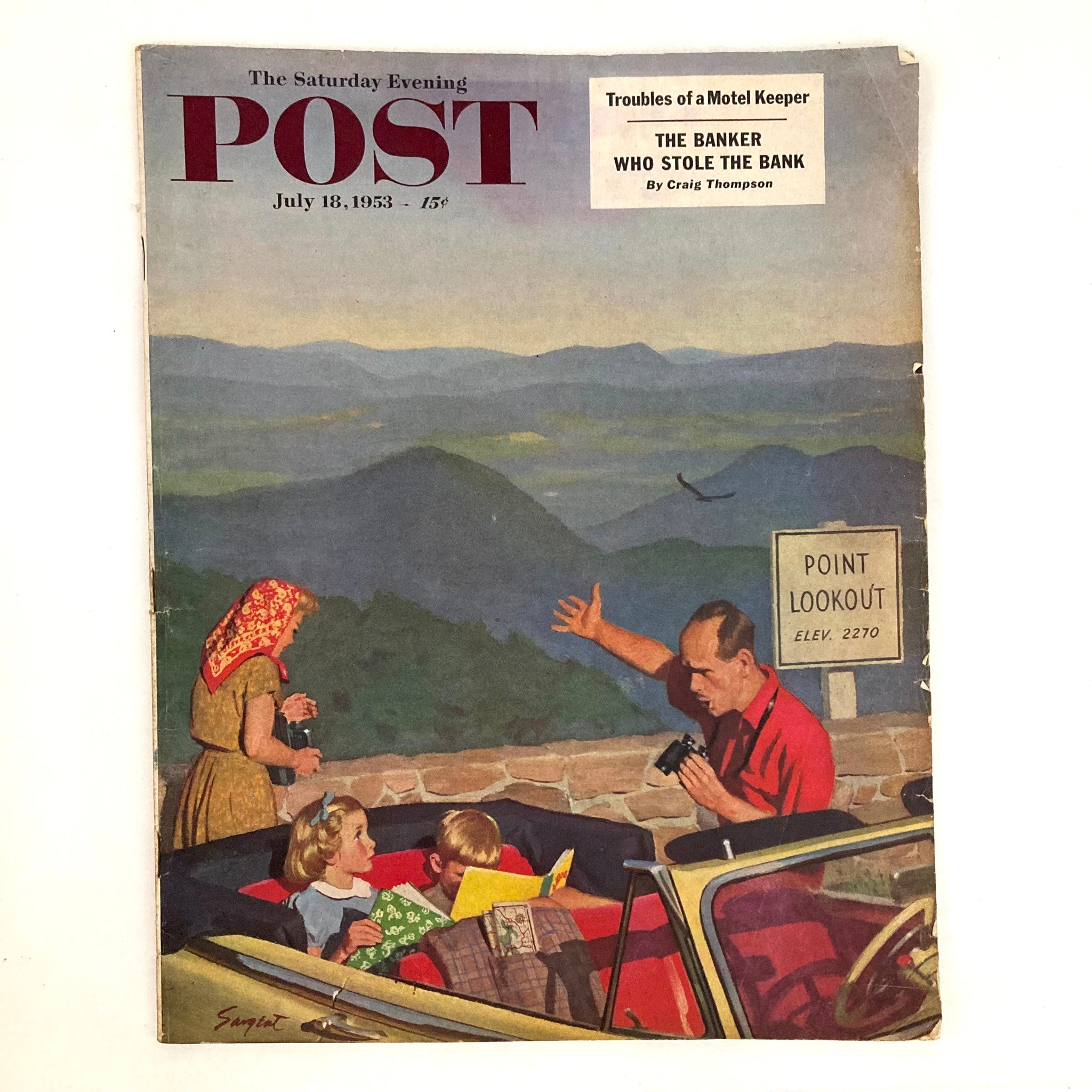 Saturday Evening Post Magazine July 18 1953 Point Lookout - Sargent No Label