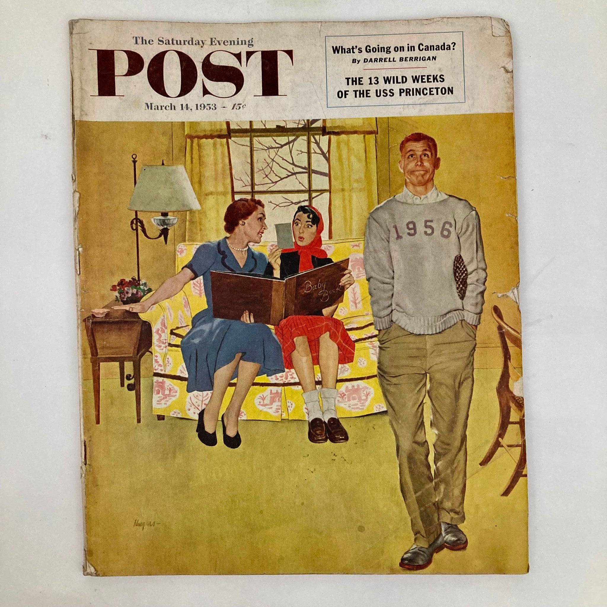 Saturday Evening Post Magazine March 14 1953 Mothers Hughes GD Interior No Label