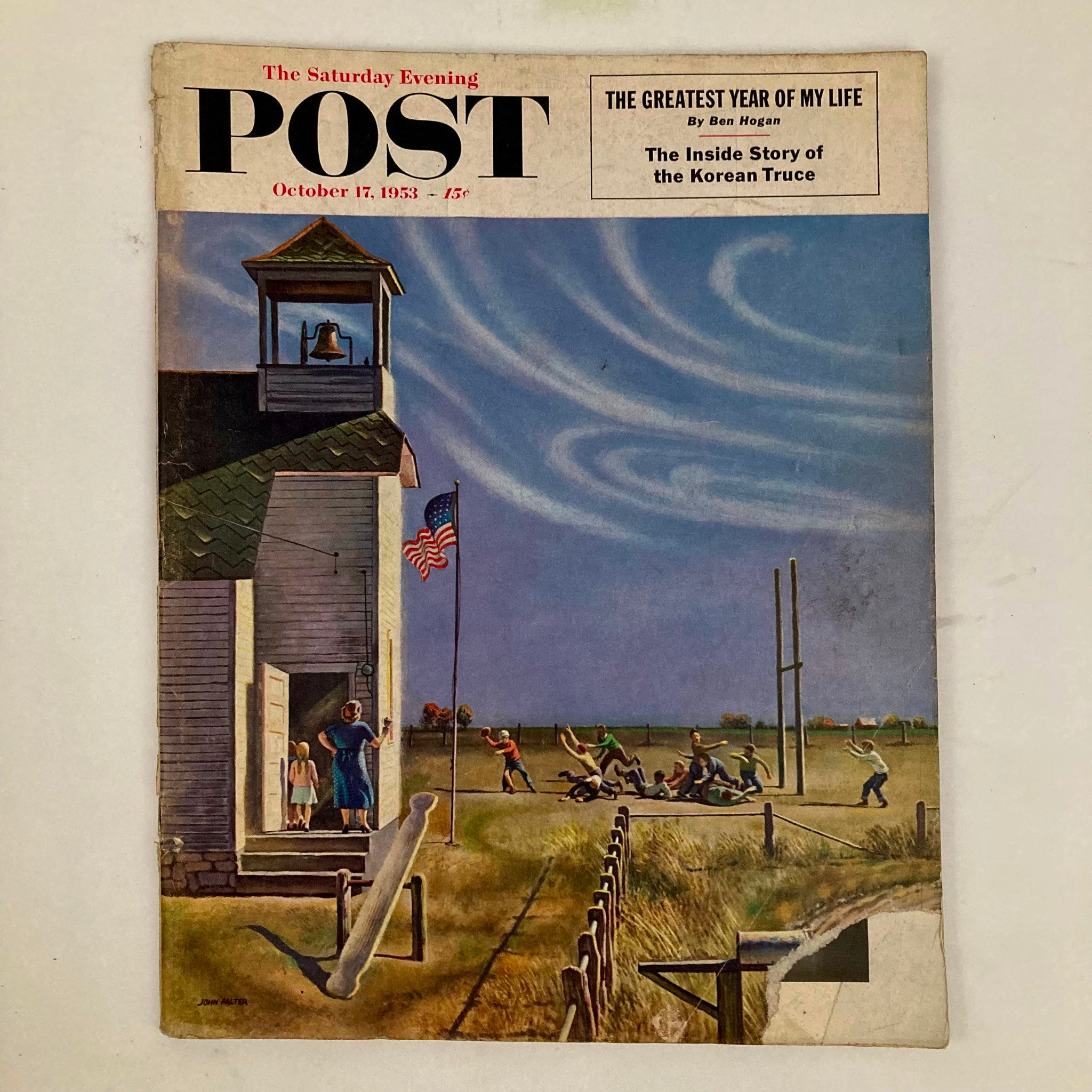 Saturday Evening Post Magazine October 17 1953 John Falter GD Interior No Label