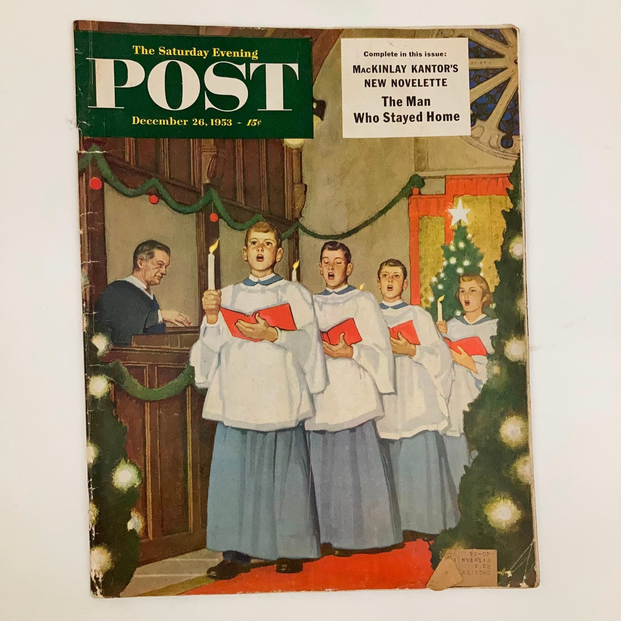 Saturday Evening Post Magazine December 26 1953 Christmas Feeling - Schaeffer