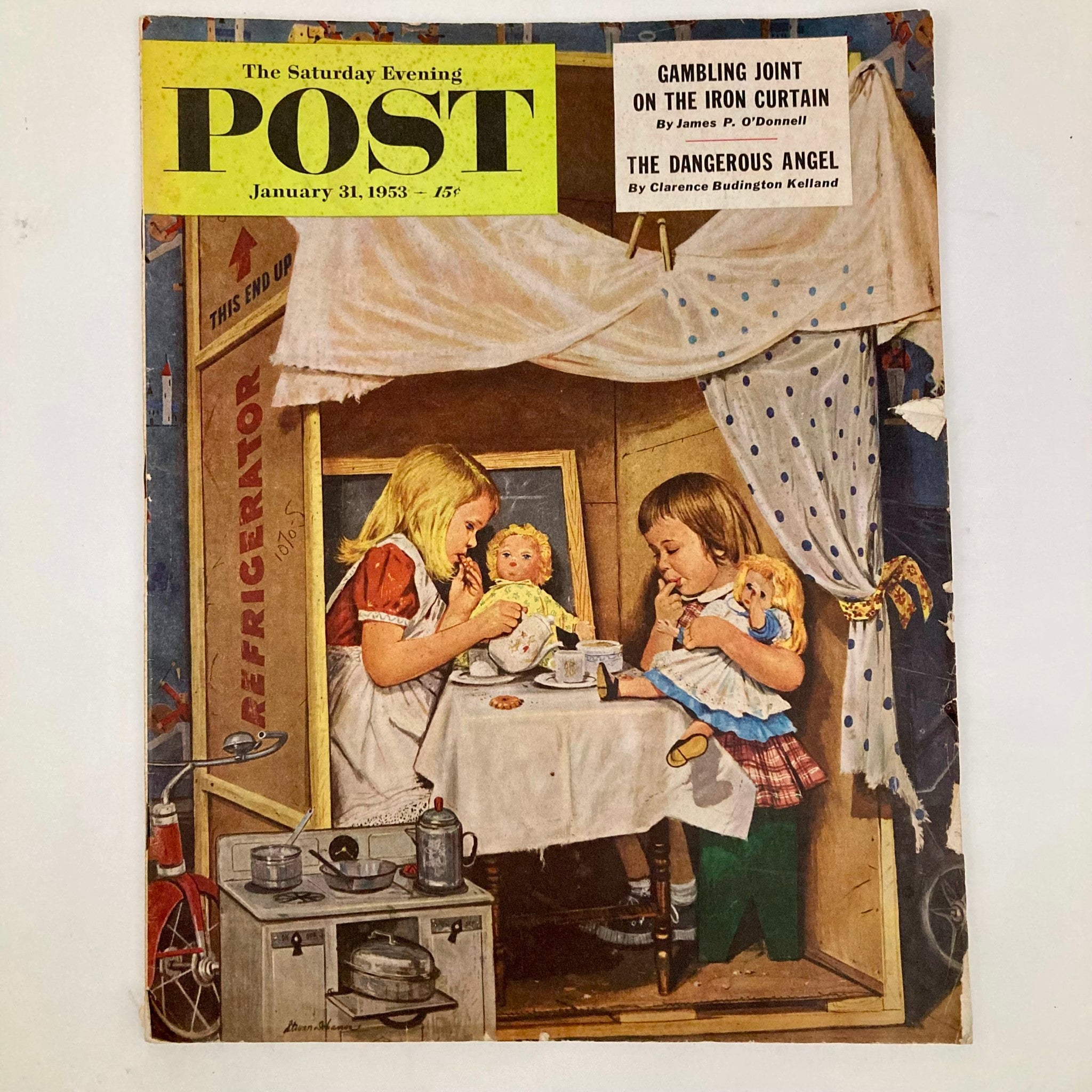 Saturday Evening Post Magazine January 31 1953 Children Play - Dohanos No Label