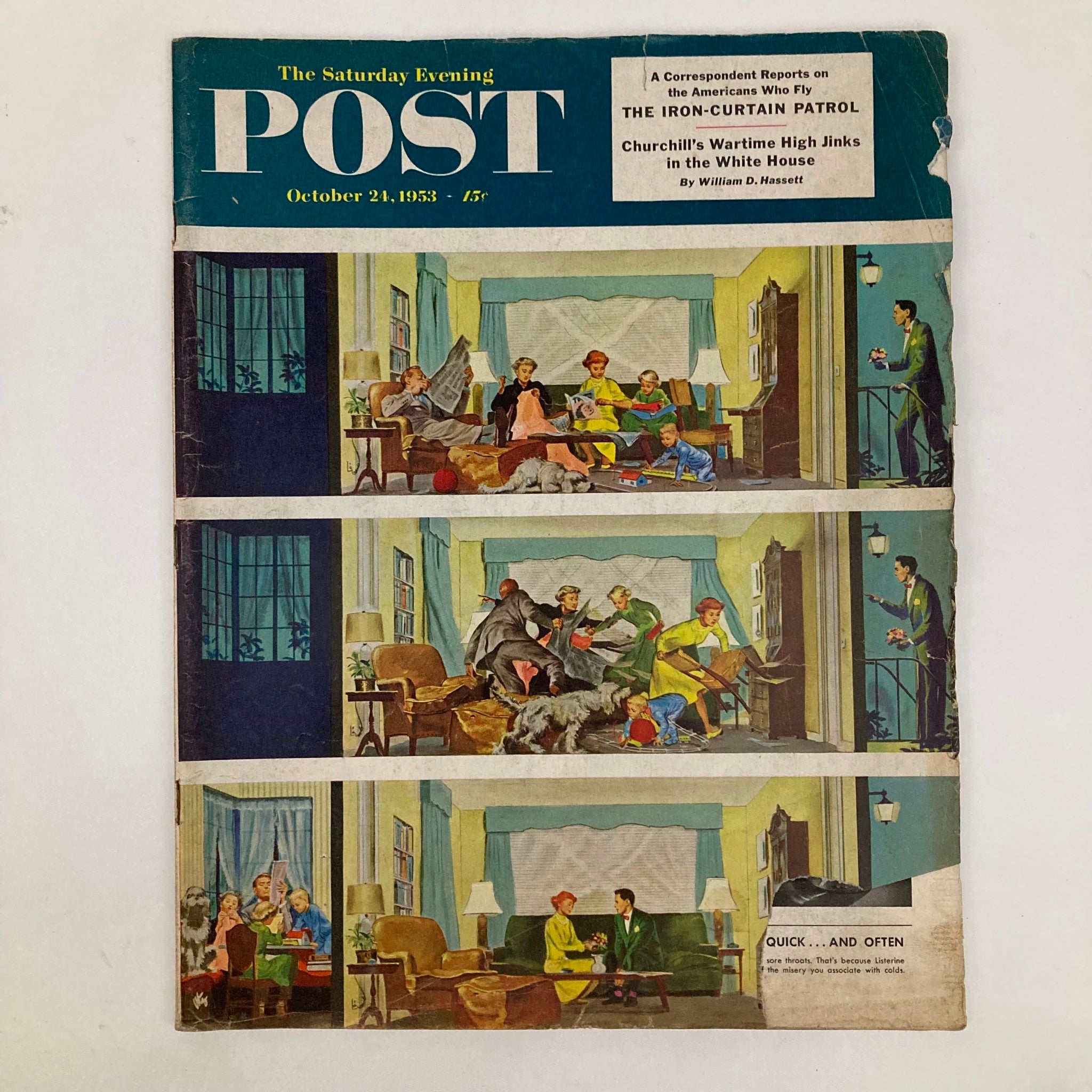 Saturday Evening Post Magazine October 24 1953 Living Room - Utz GD Interior