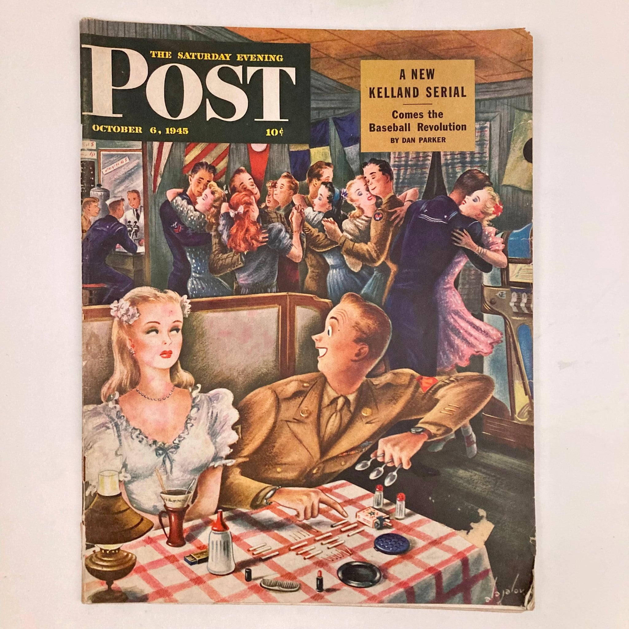 Saturday Evening Post Magazine October 6 1945 Working Summer Alajalov No Label