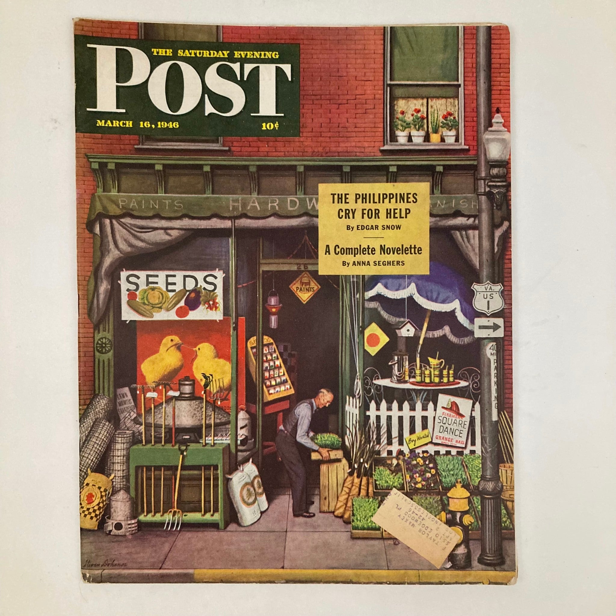 Saturday Evening Post Magazine March 16 1946 Illustrated Cover Stevan Dohanos