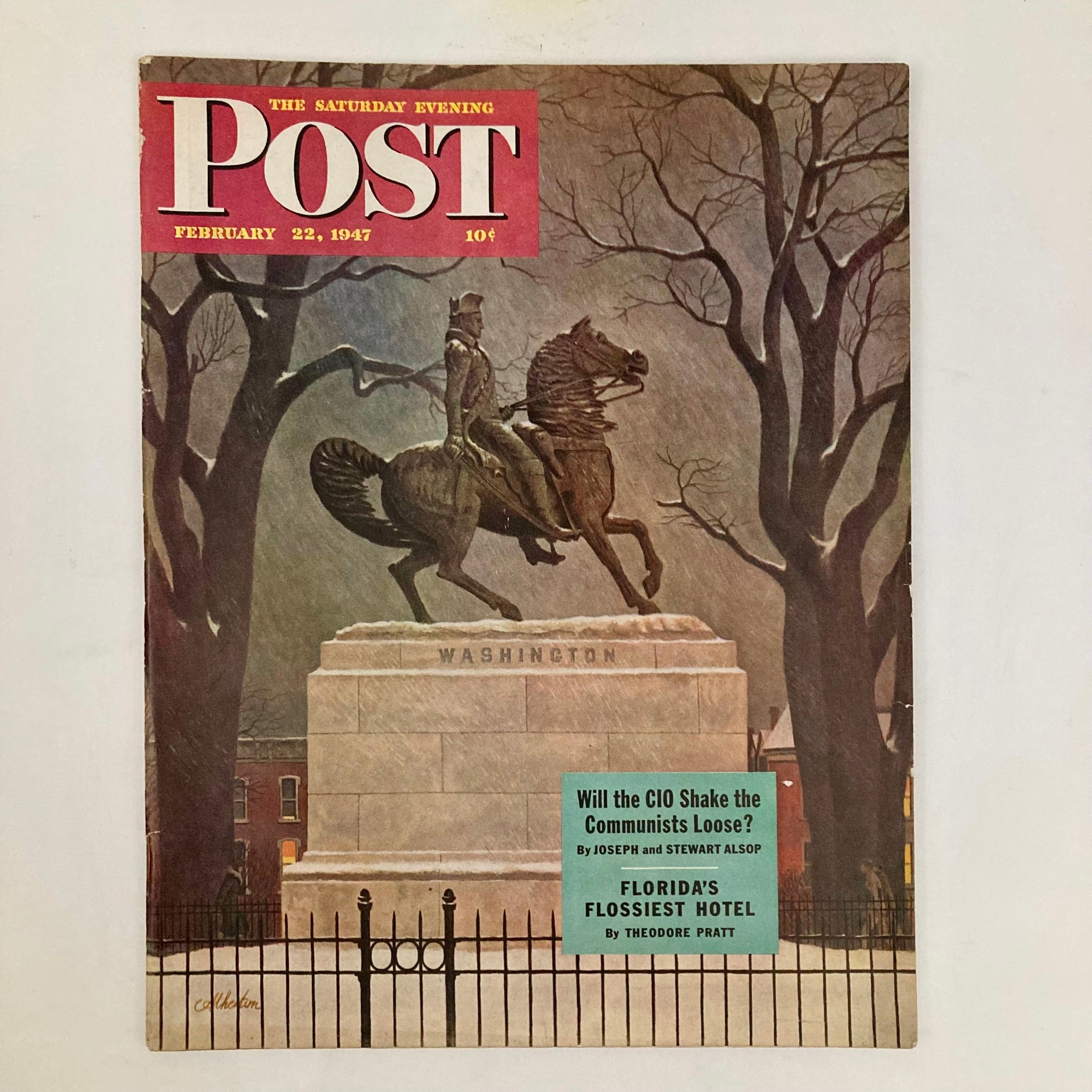 Saturday Evening Post Magazine February 22 1947 Washington - Atherton No Label